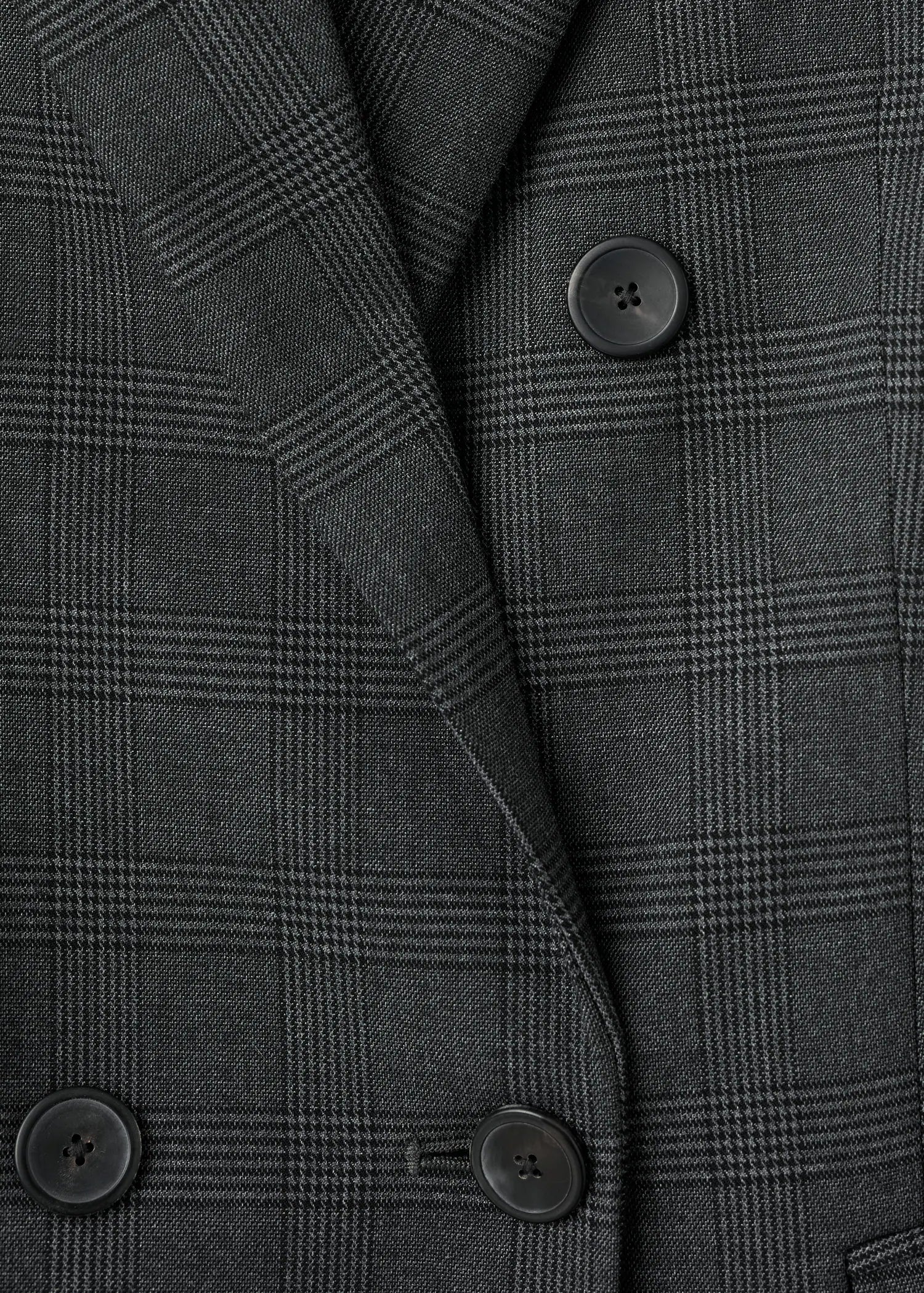 Double Breasted Check Suit Jacket