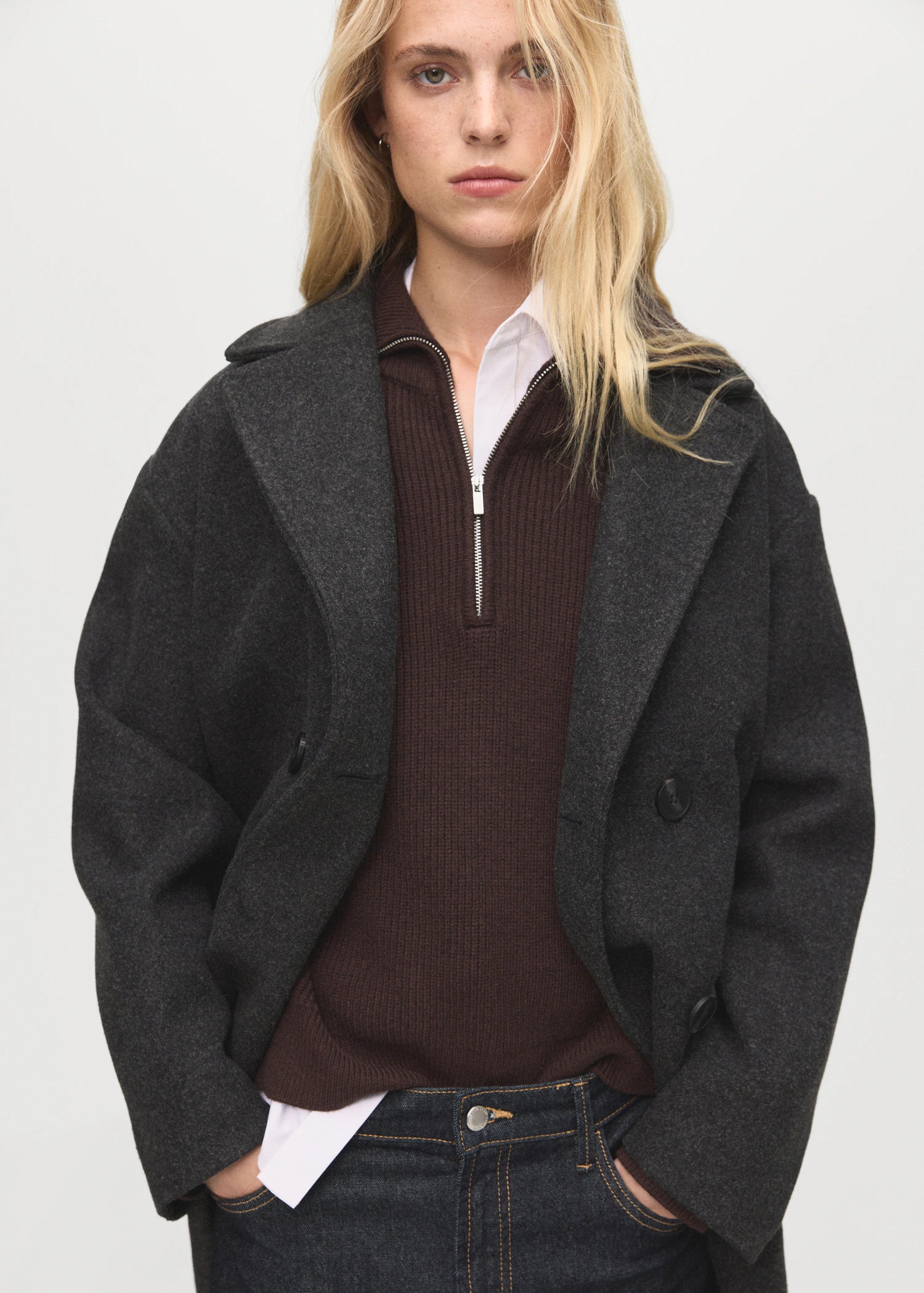 Double Breasted Midi Coat