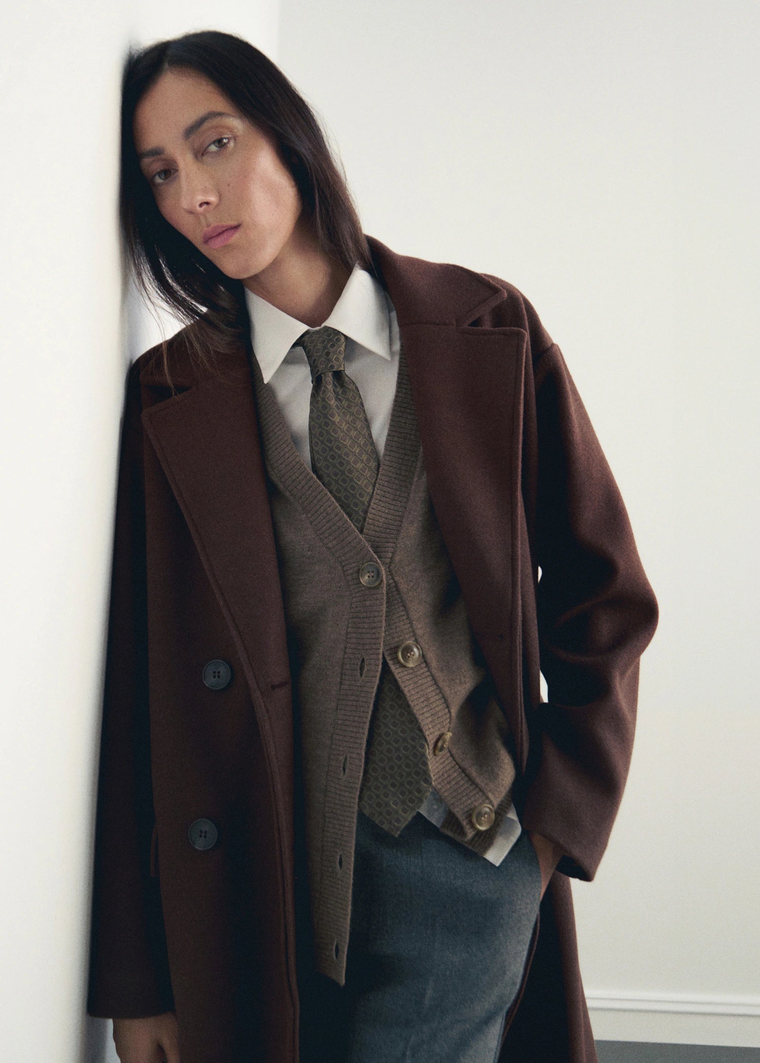 Double Breasted Midi Coat