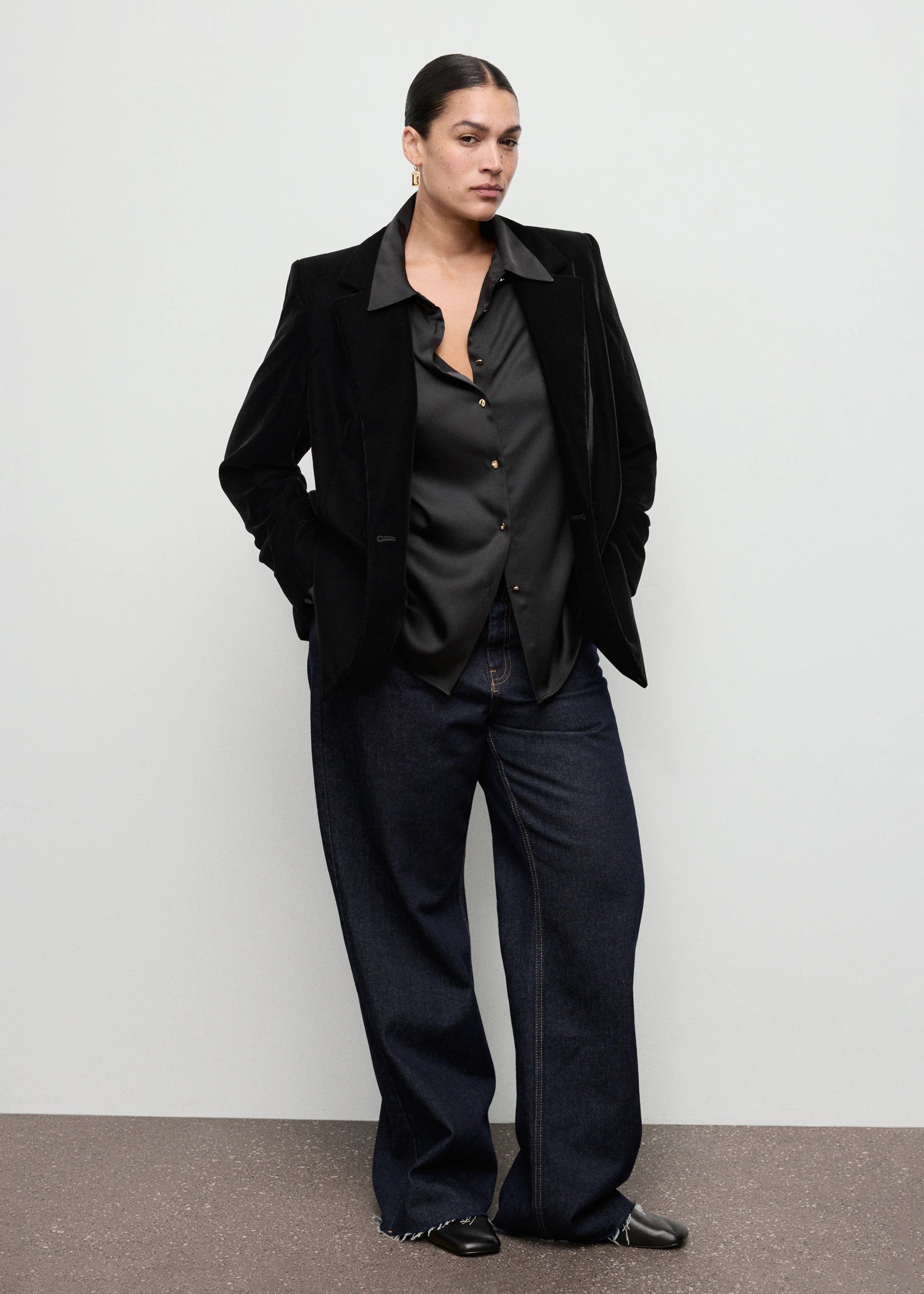 Double Breasted Velvet Jacket