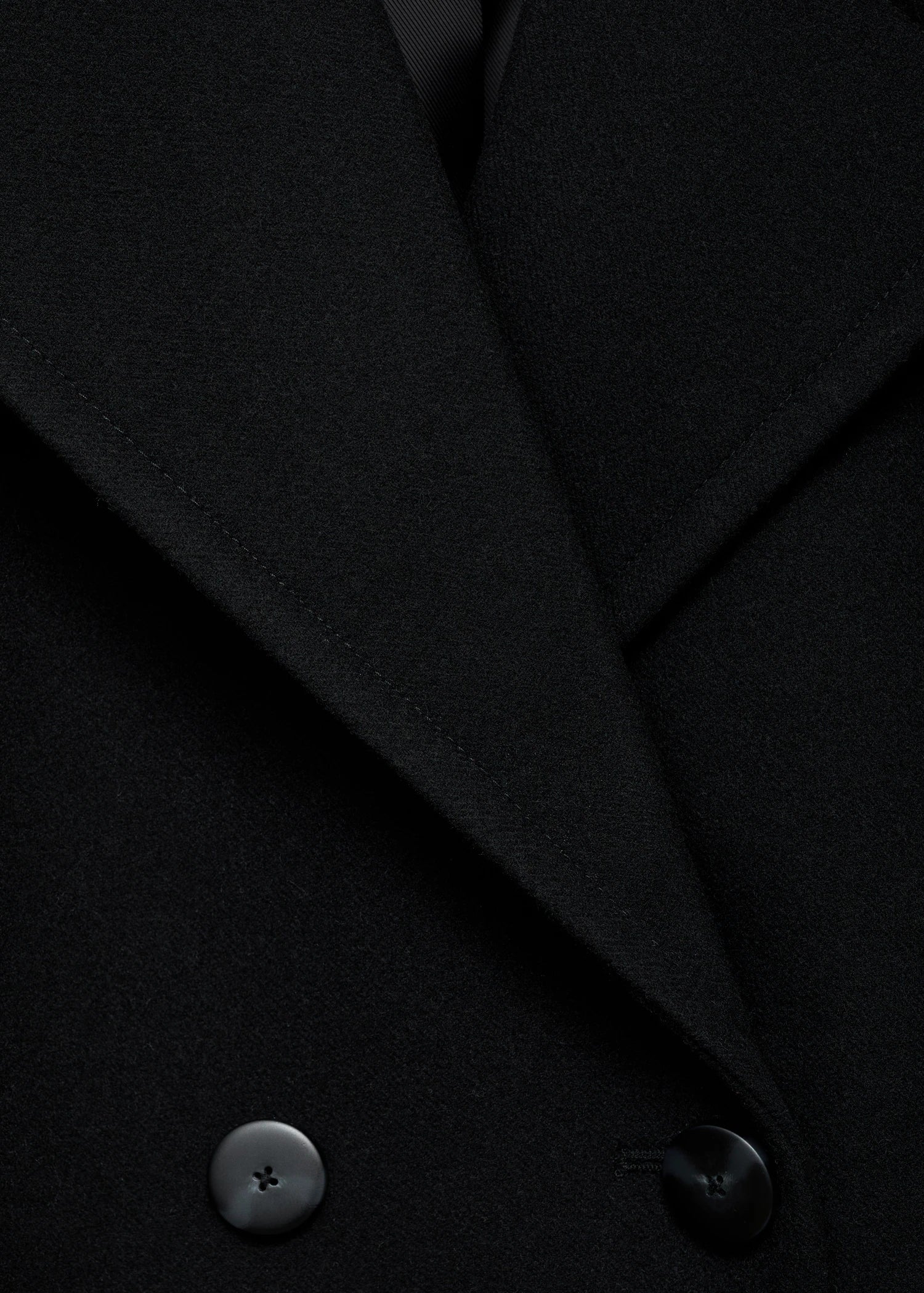 Double Breasted Wool Blend Coat