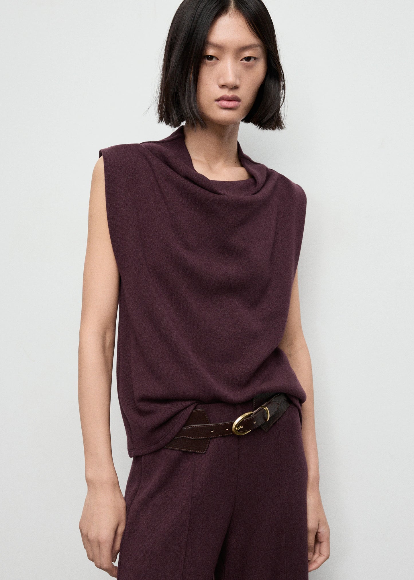 Draped Neck Top
