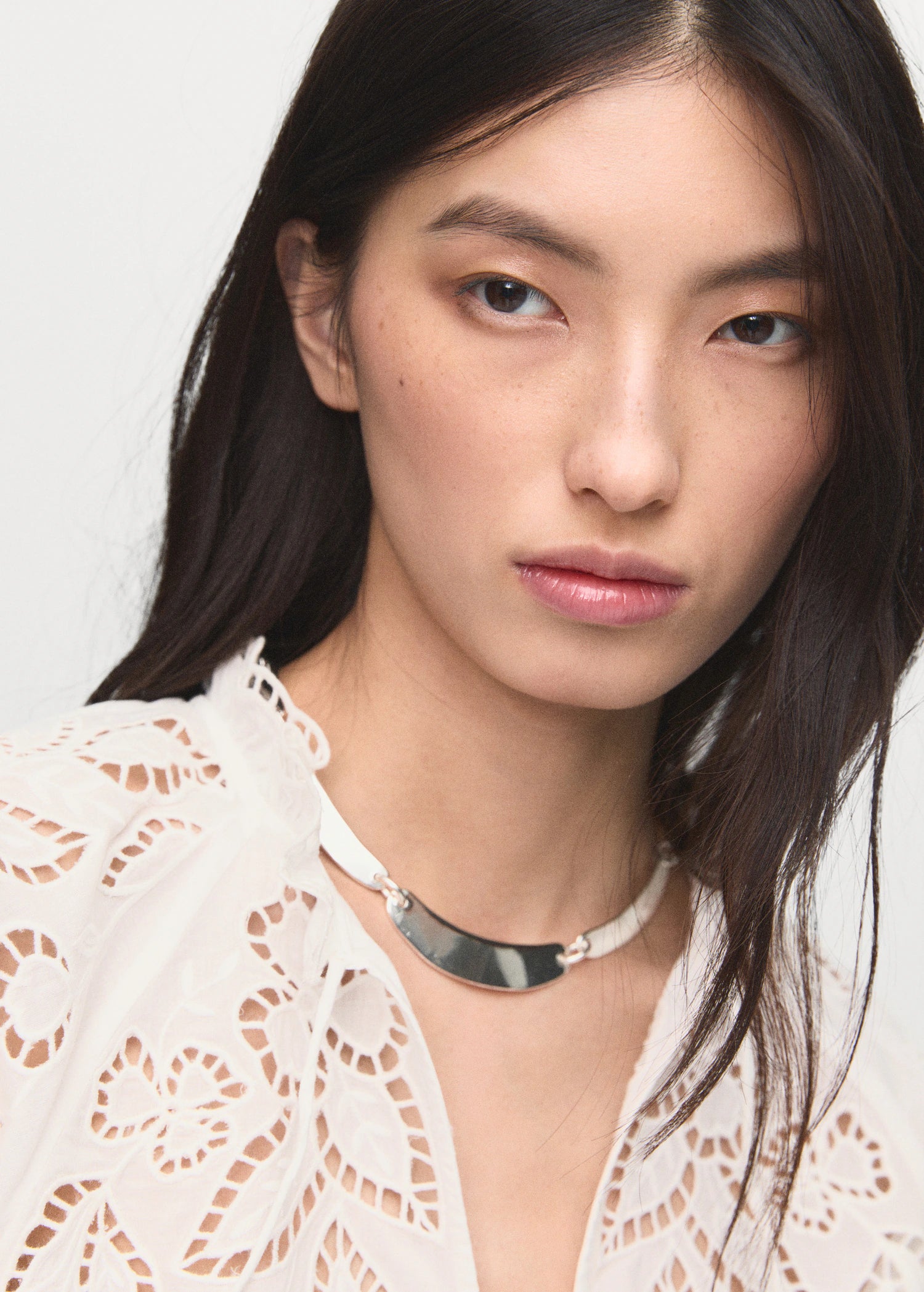 Embroidered Blouse With Bows