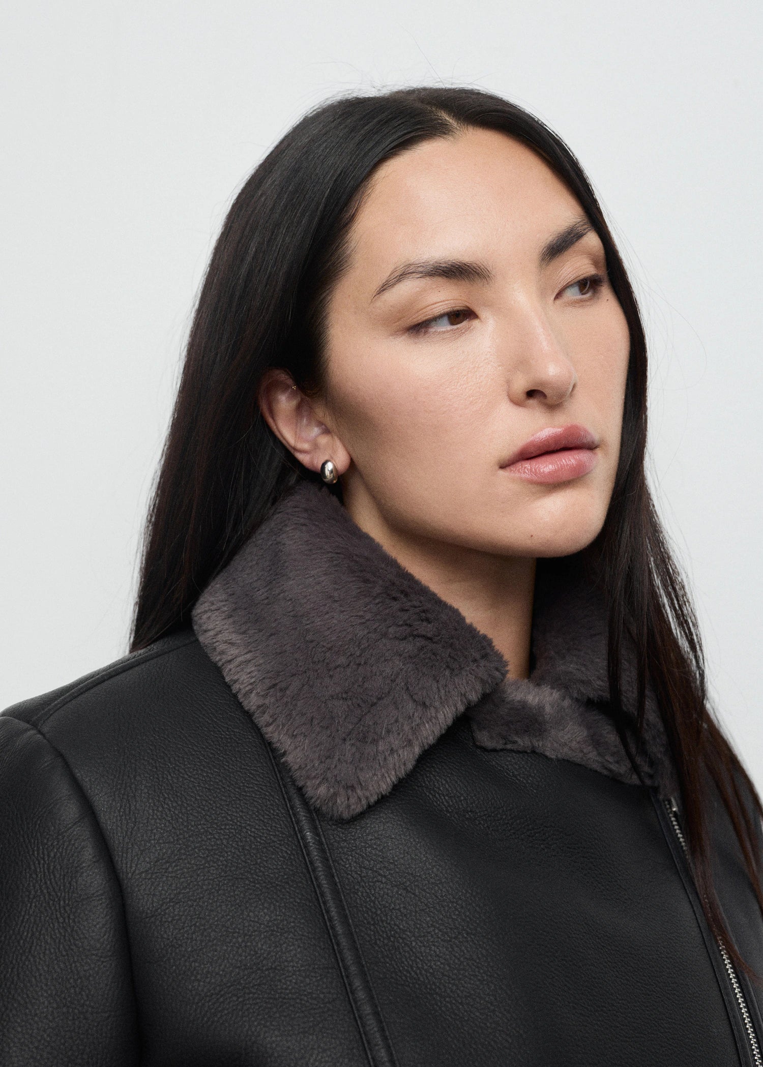 Faux Fur Biker Jacket