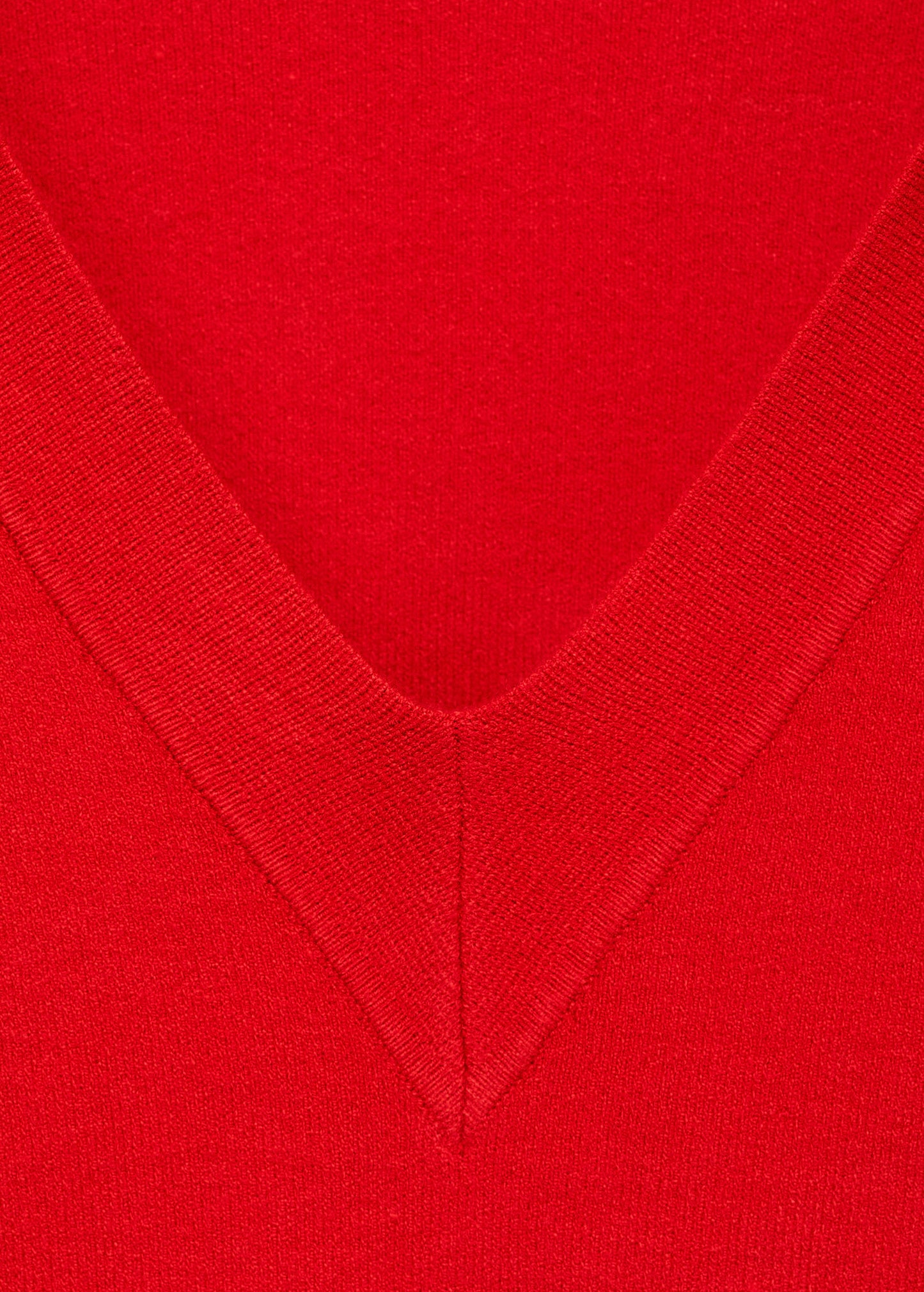 Fine Knit V Neck Sweater