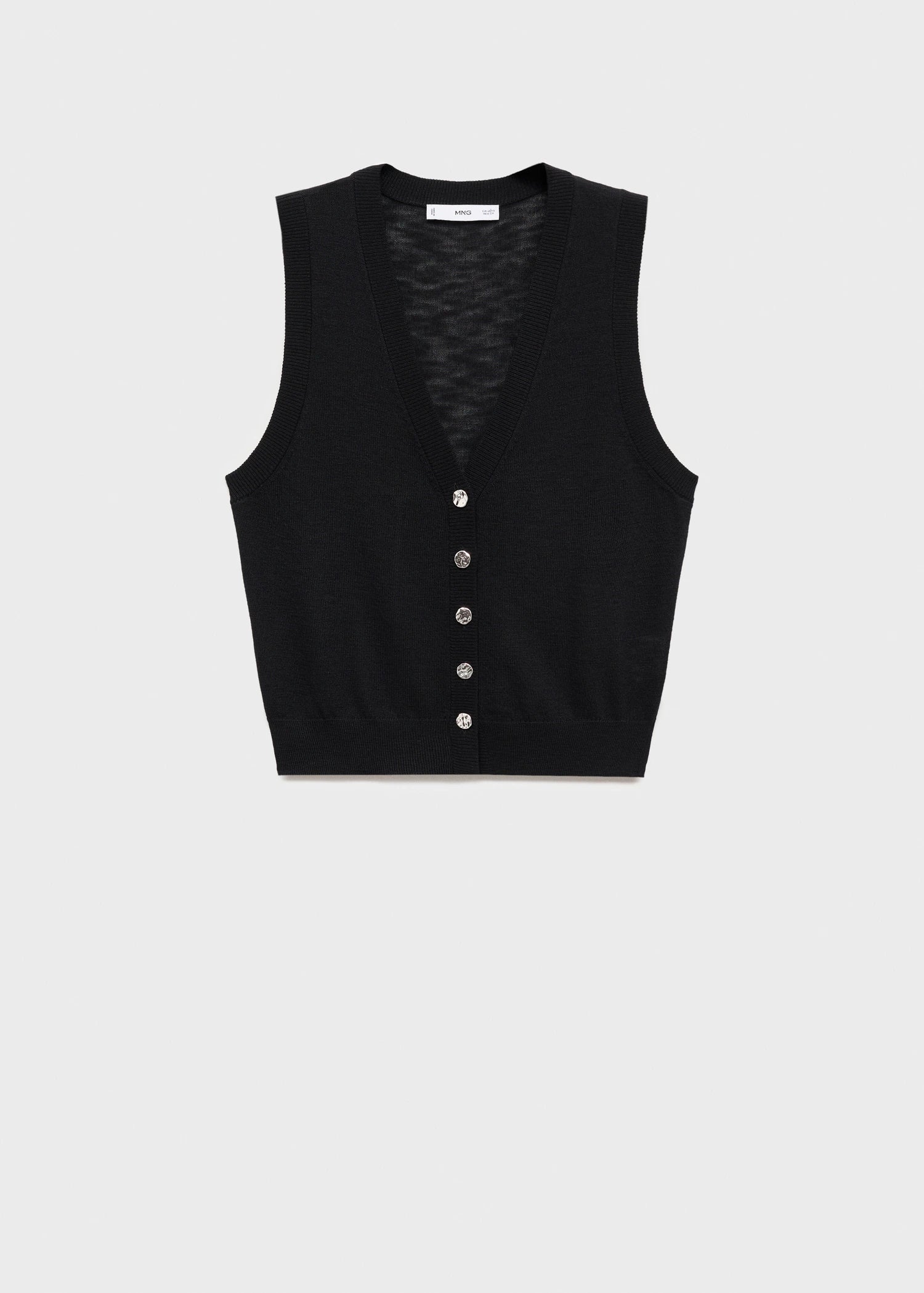 Fine Knit Waistcoat With Buttons