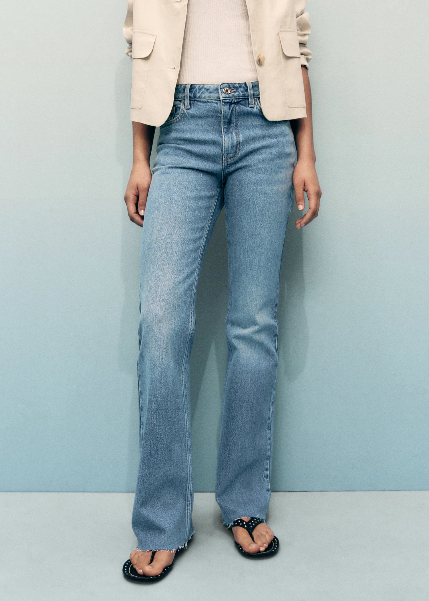 Fiona Flared Mid Rise Jeans