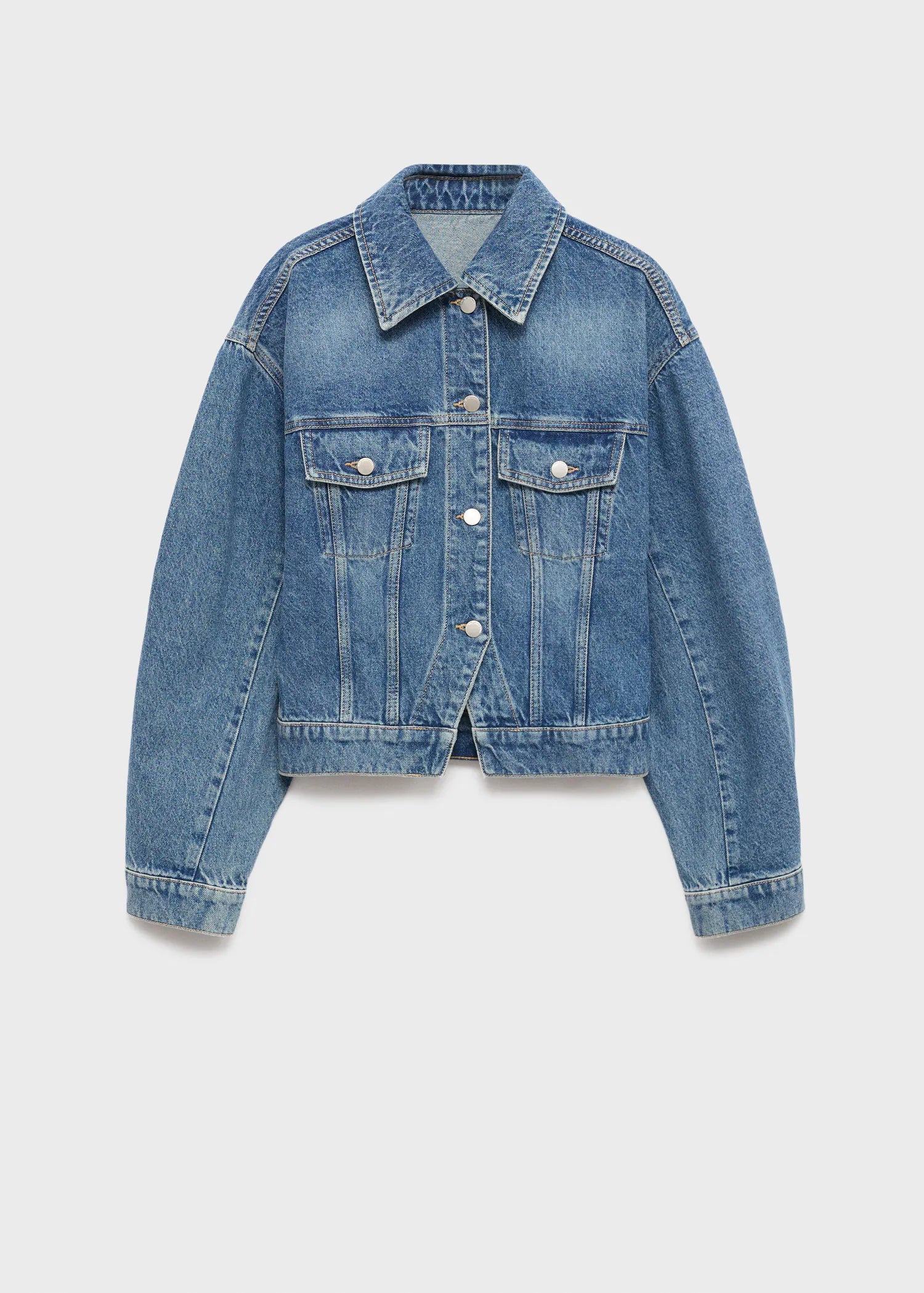 Fitted Denim Jacket With Pockets