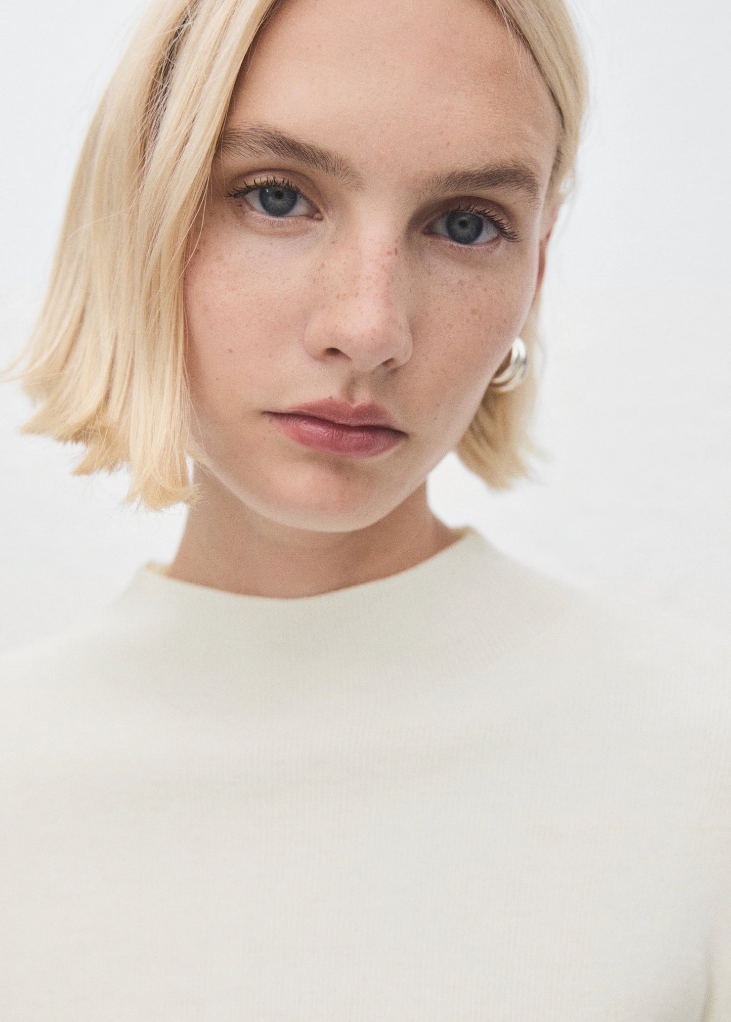 Fitted Sweater With Perkins Neck