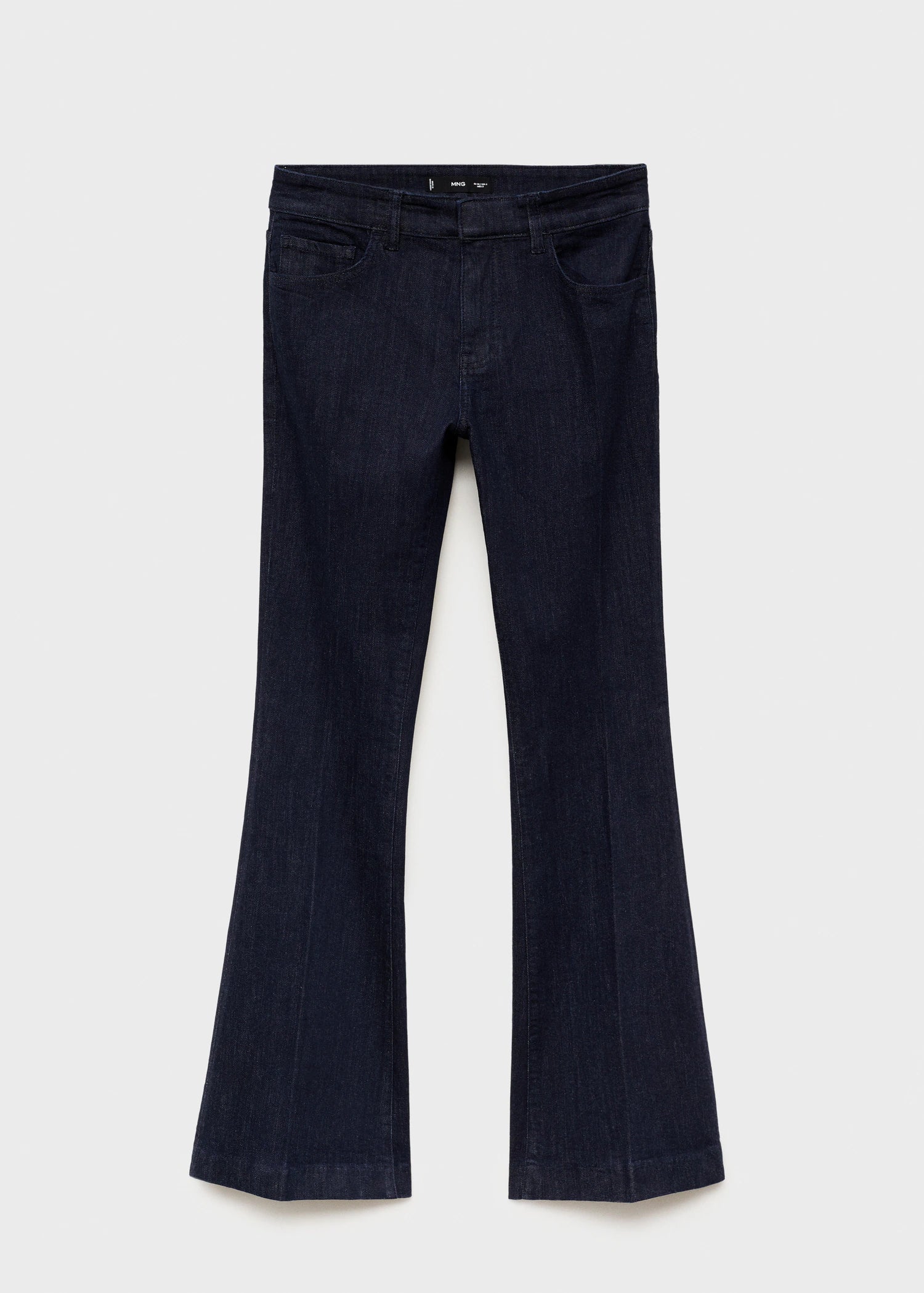 Flare Jeans Mid Rise Rinse Wash