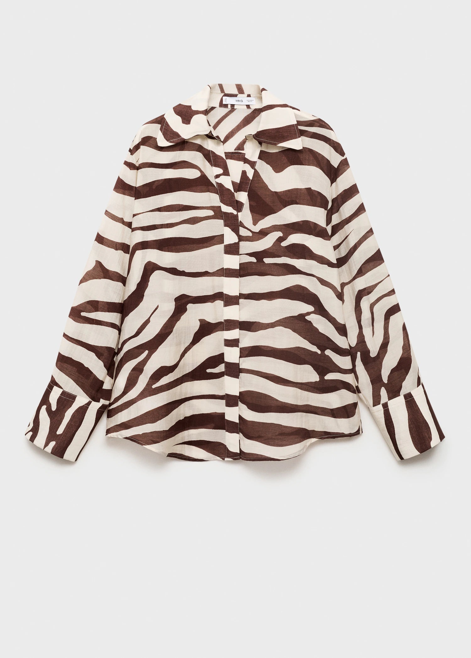 Flowy Zebra Printed Shirt