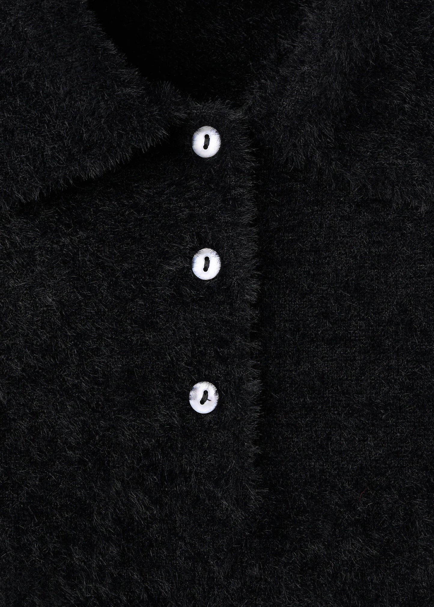 Fur Effect Polo Neck Sweater