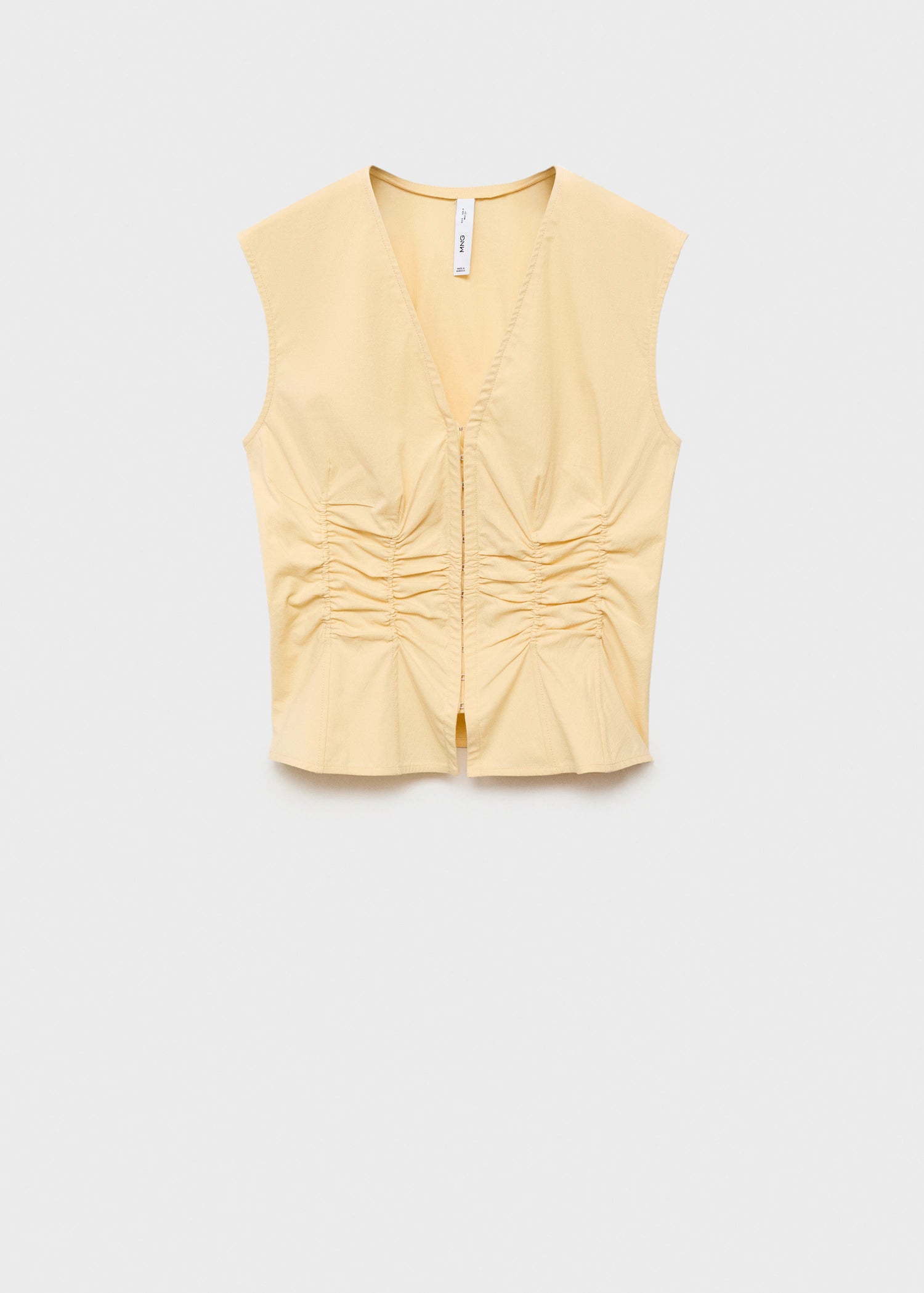 Gathered Cotton Blouse