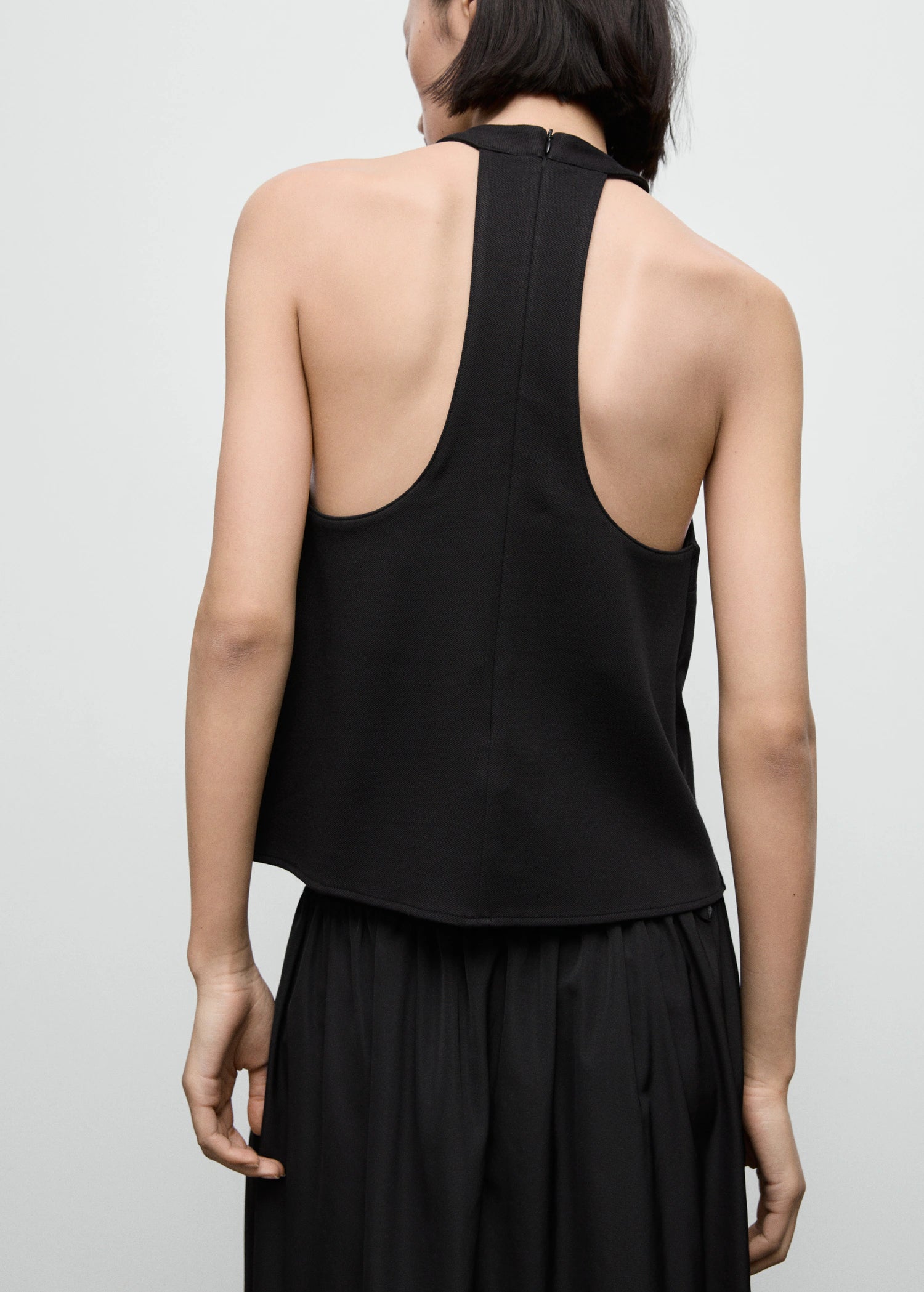 Halter Top With Low Cut Back