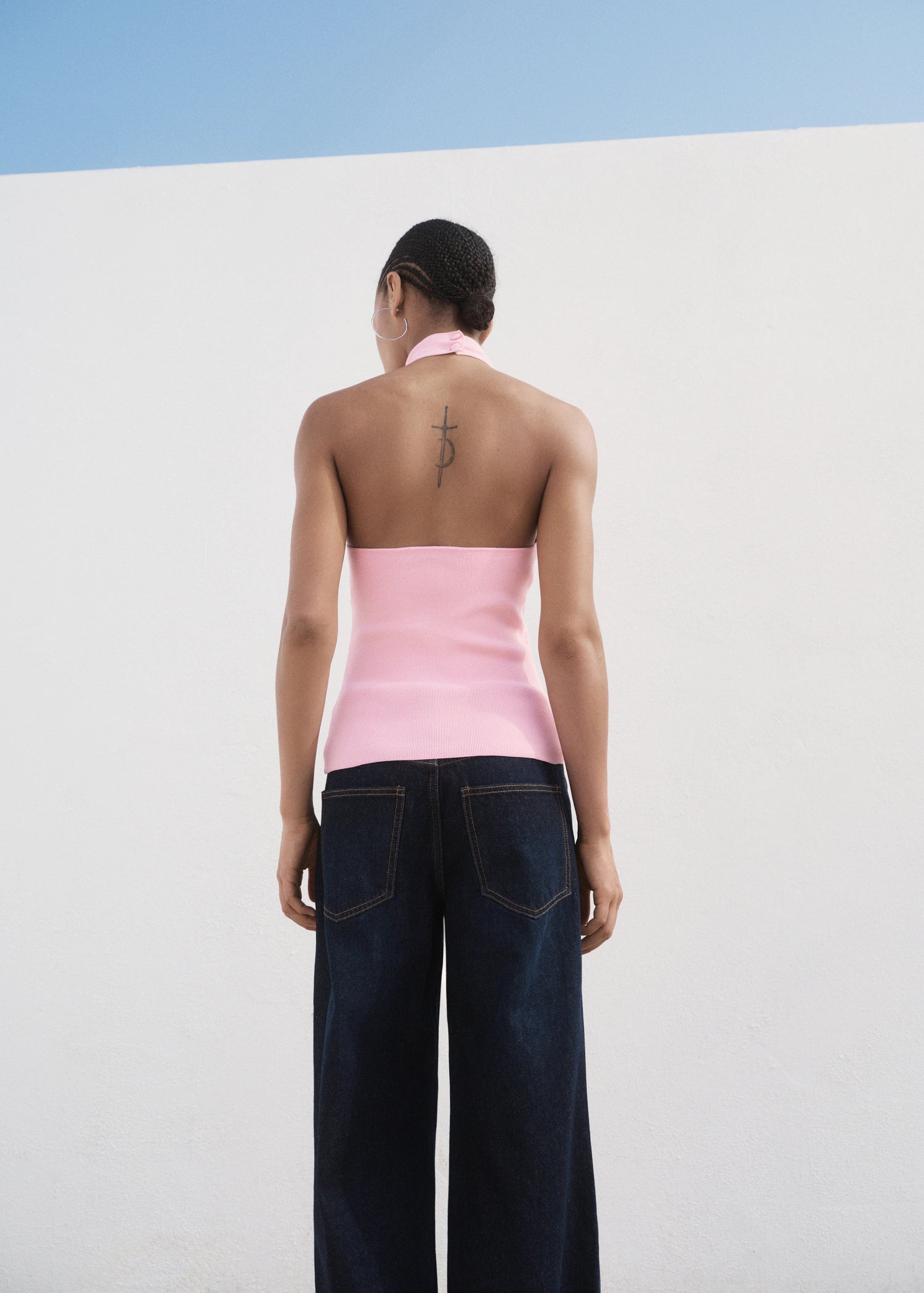 Halter Neck Knitted Top