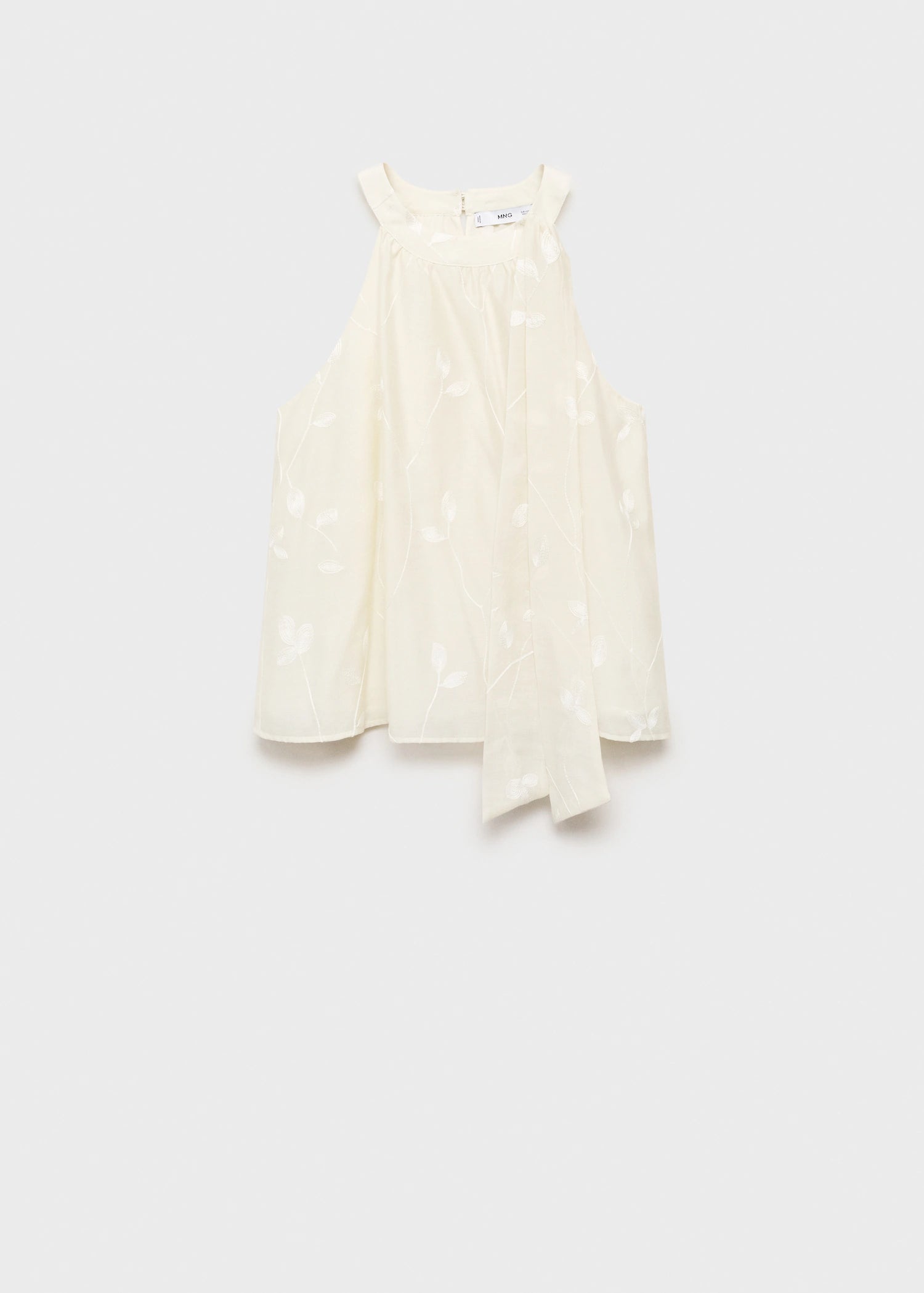 Halter Neck Top With Knot Detail