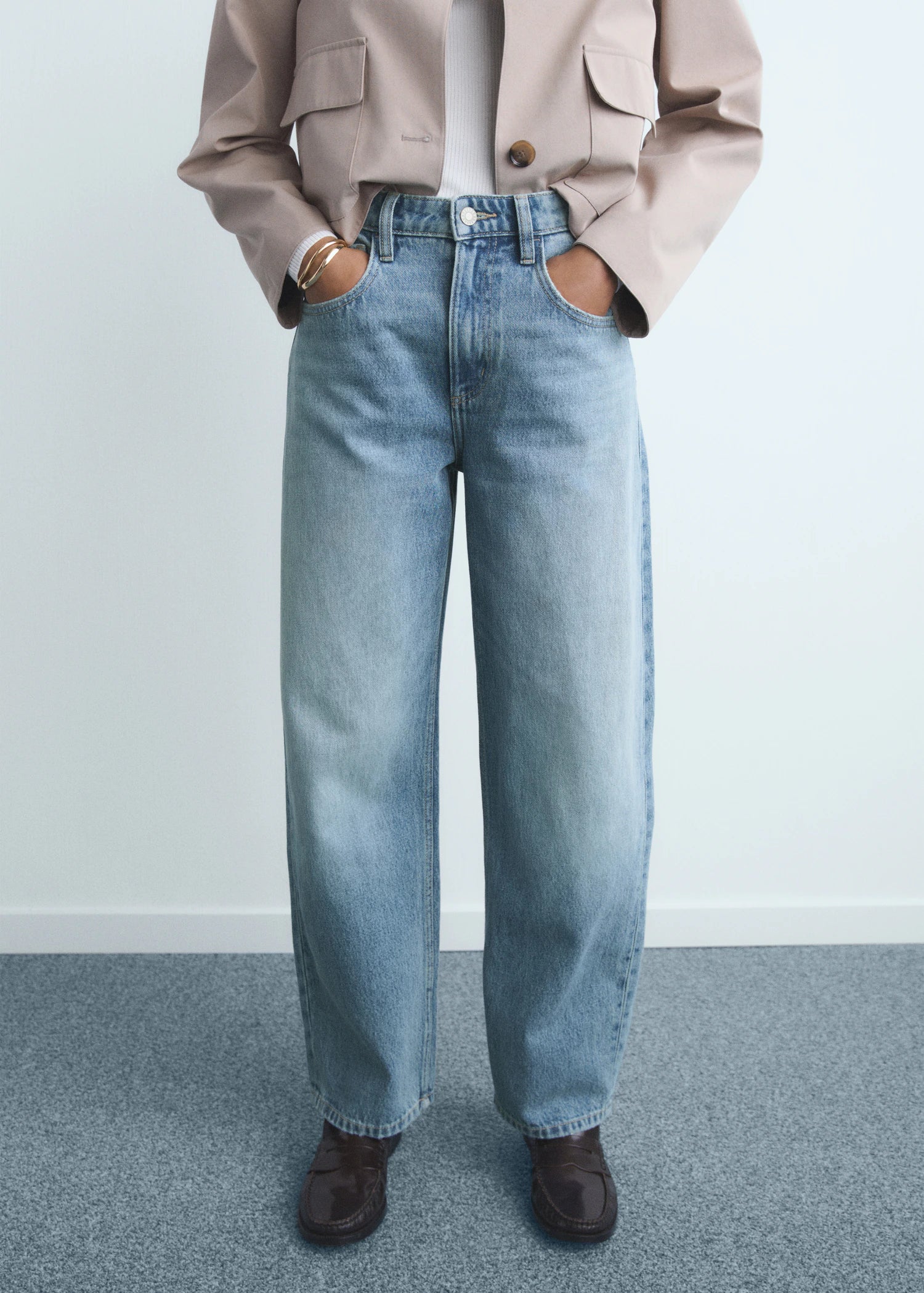 High Waisted Barrel Jeans