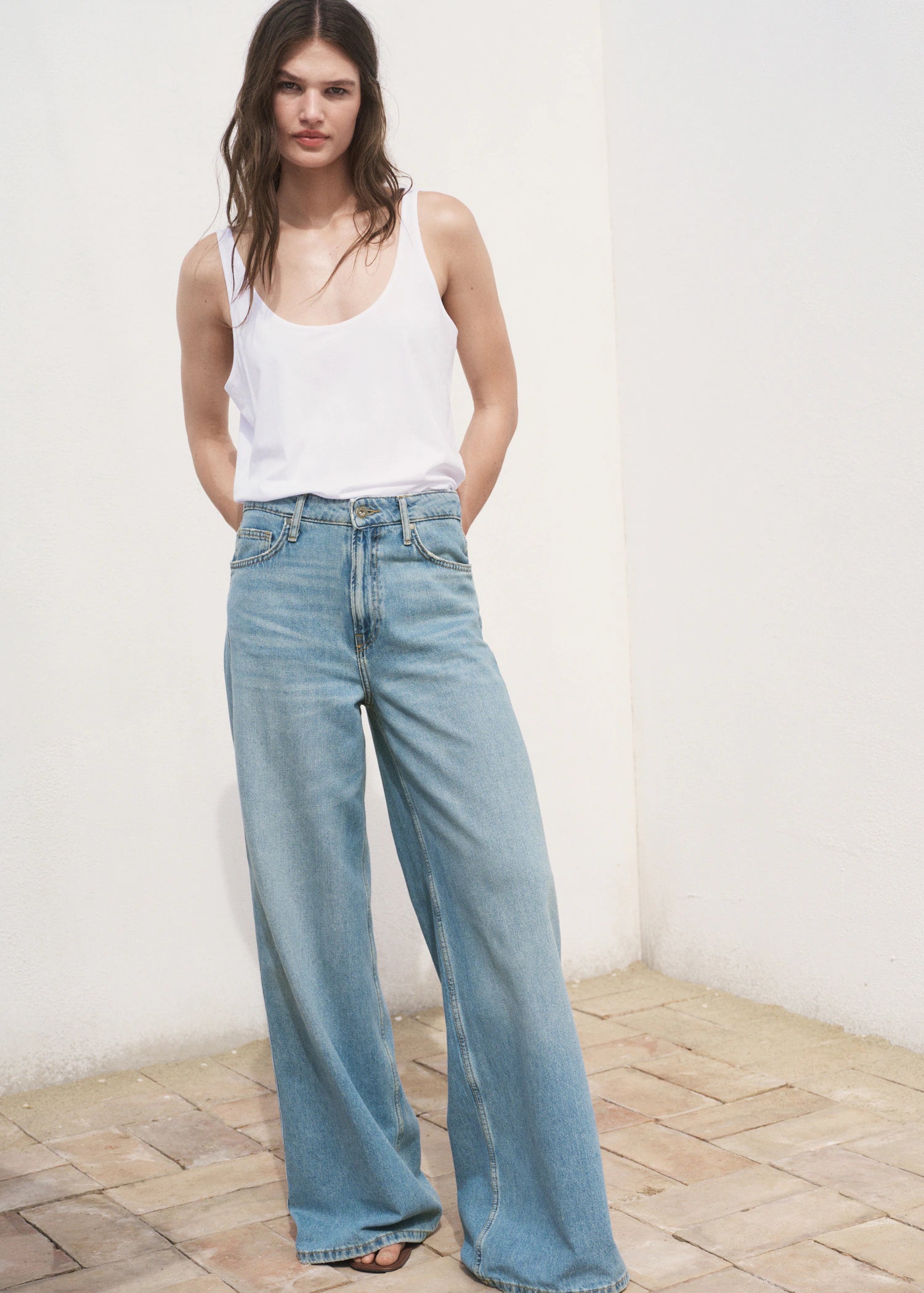 High Waisted Wide Leg Jeans