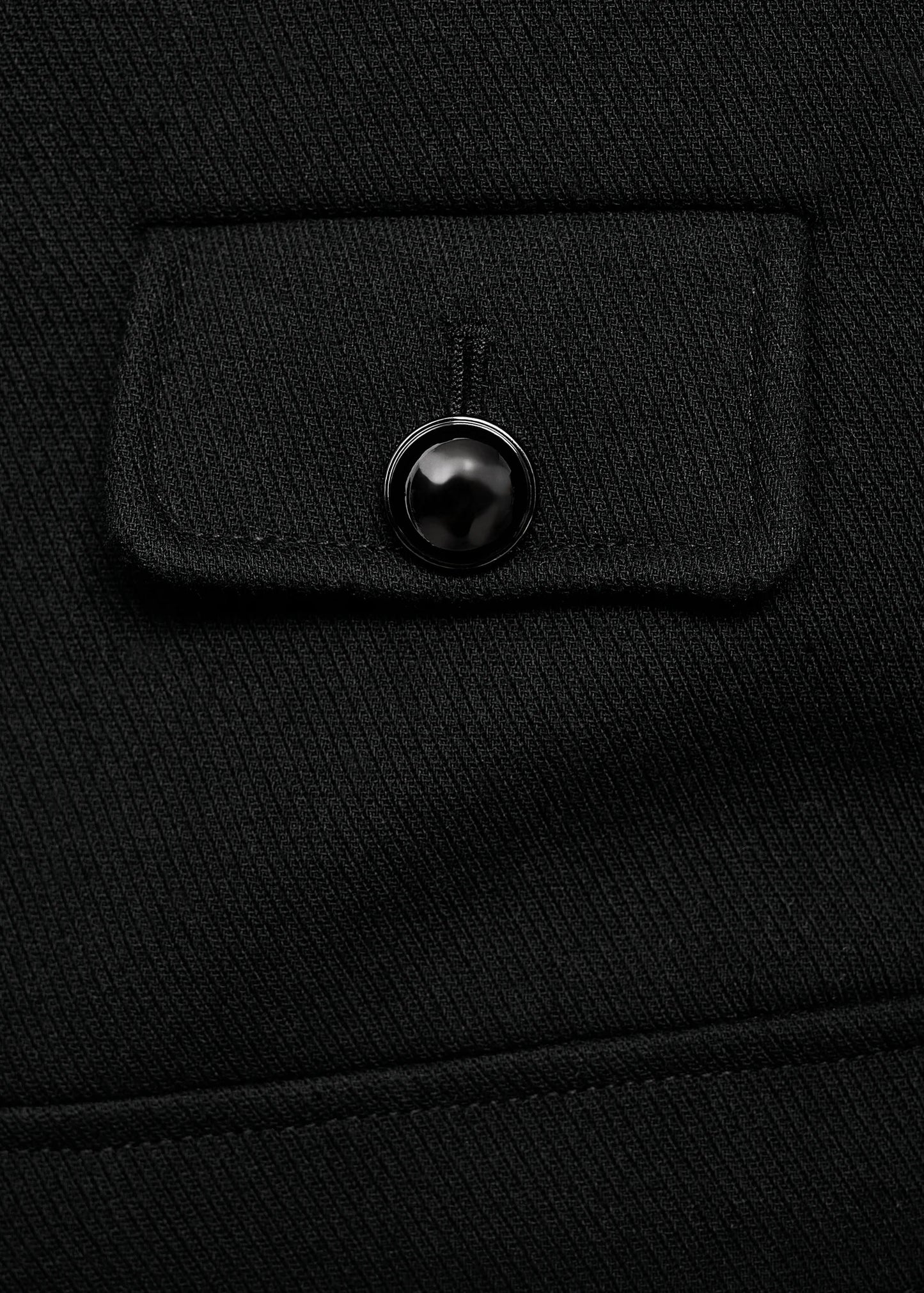 Jacket With Jewel Button Strip Collar