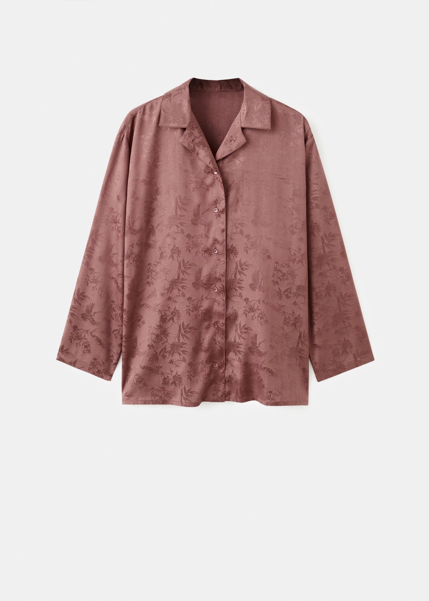 Jacquard Satin Pyjama Shirt