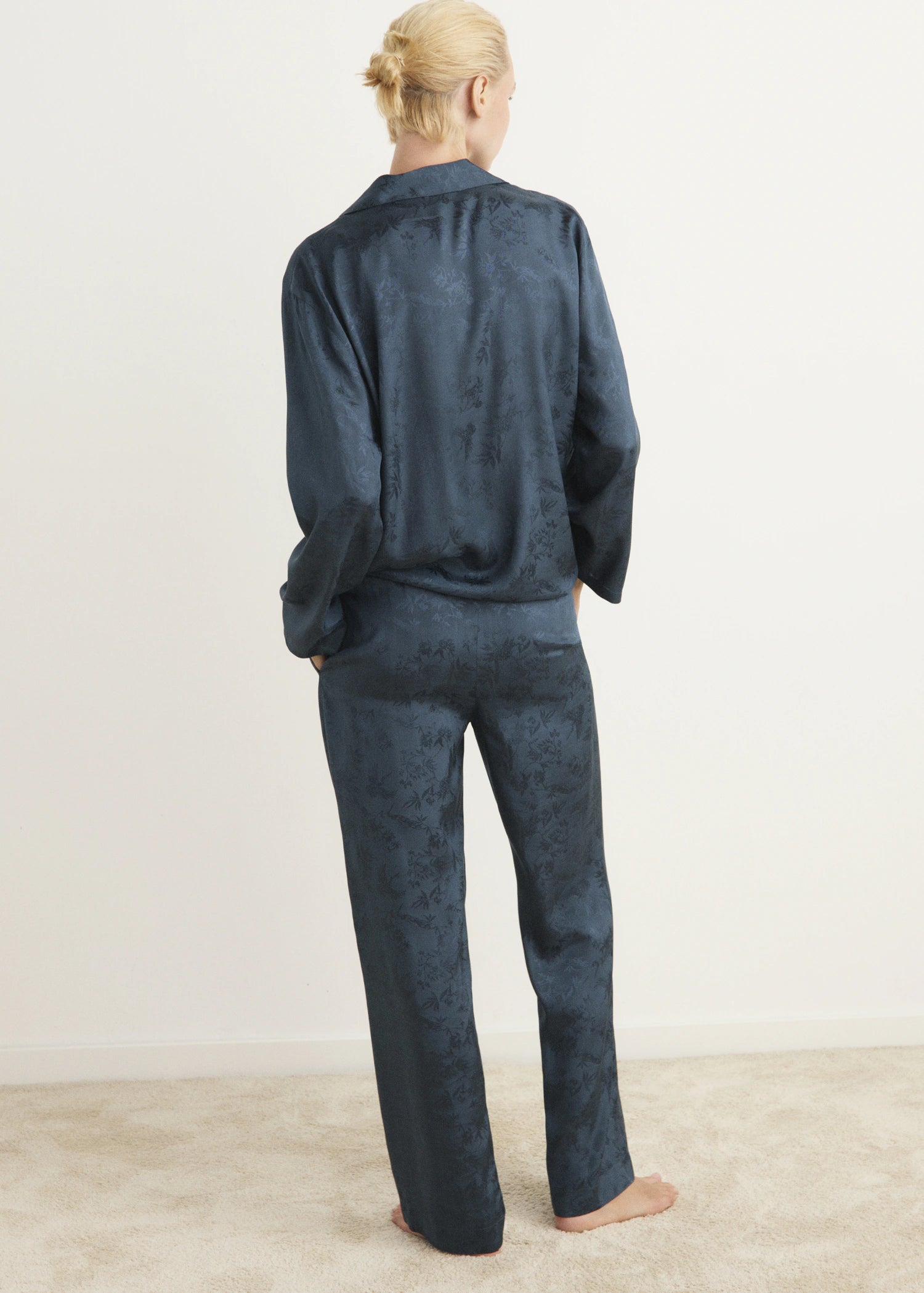 Jacquard Satin Pyjama Trousers