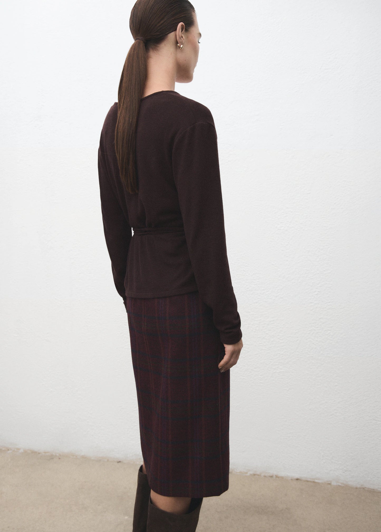 Knitted Cardigan With Bow