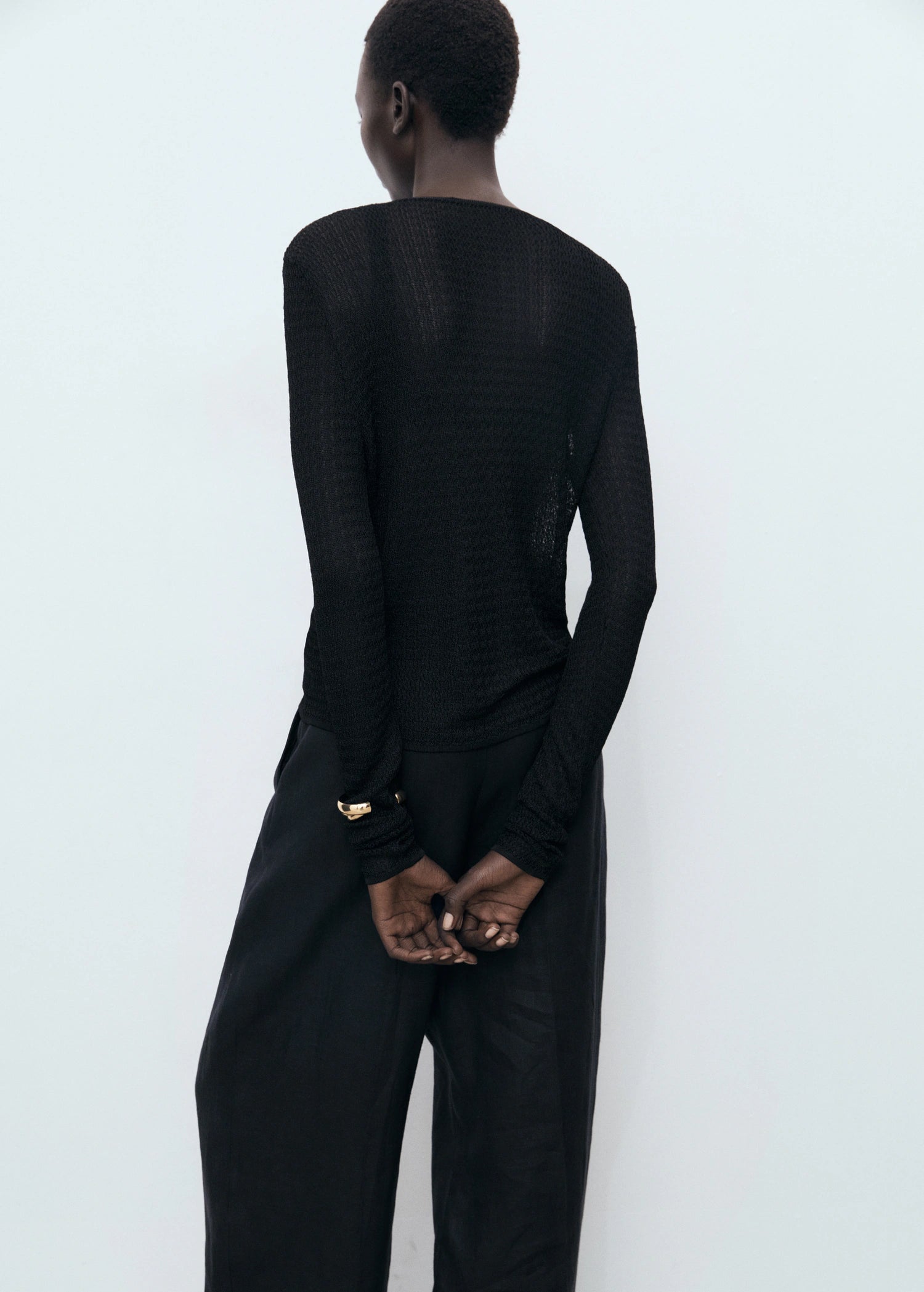 Knitted Cardigan With Ties