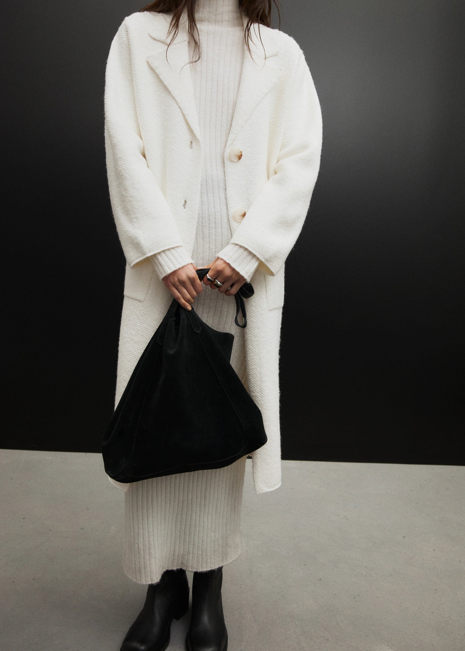 Knitted Coat With Pockets