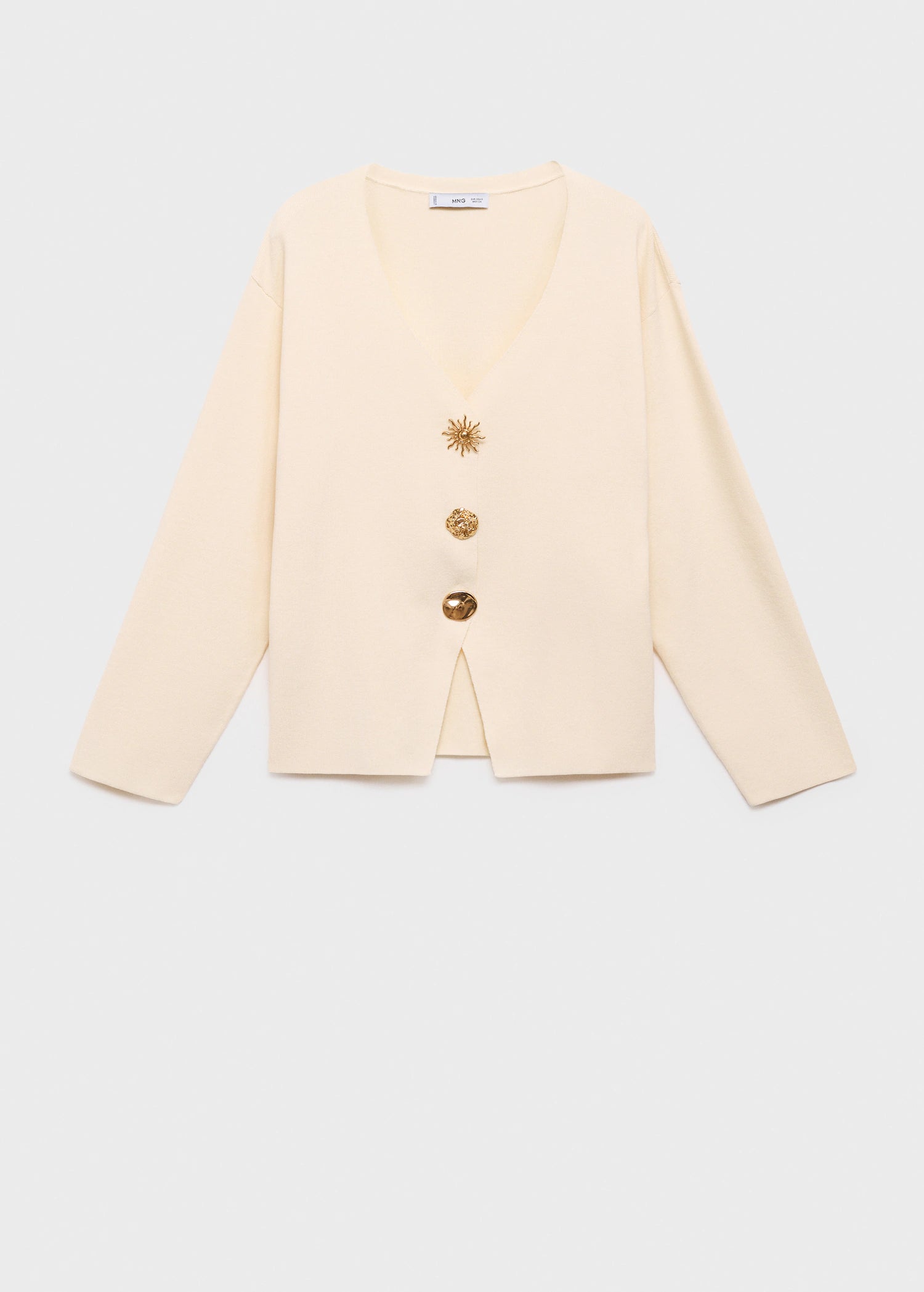 Knitted Jacket With Jewel Buttons