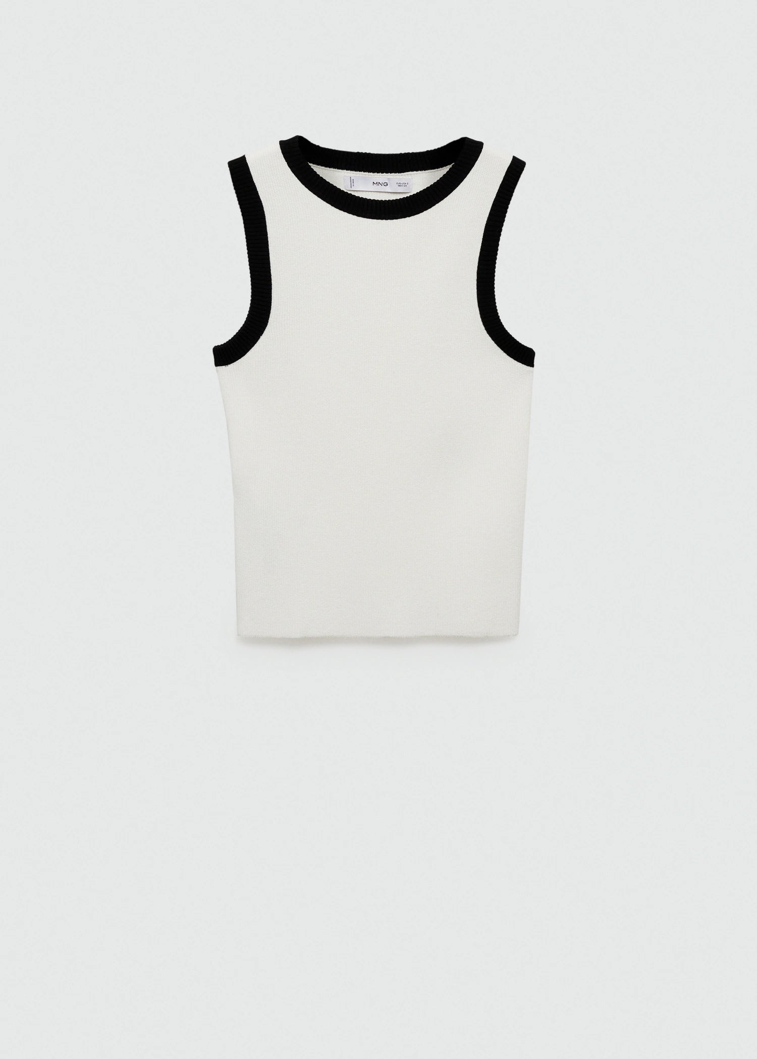 Knitted Top With Contrasting Piping