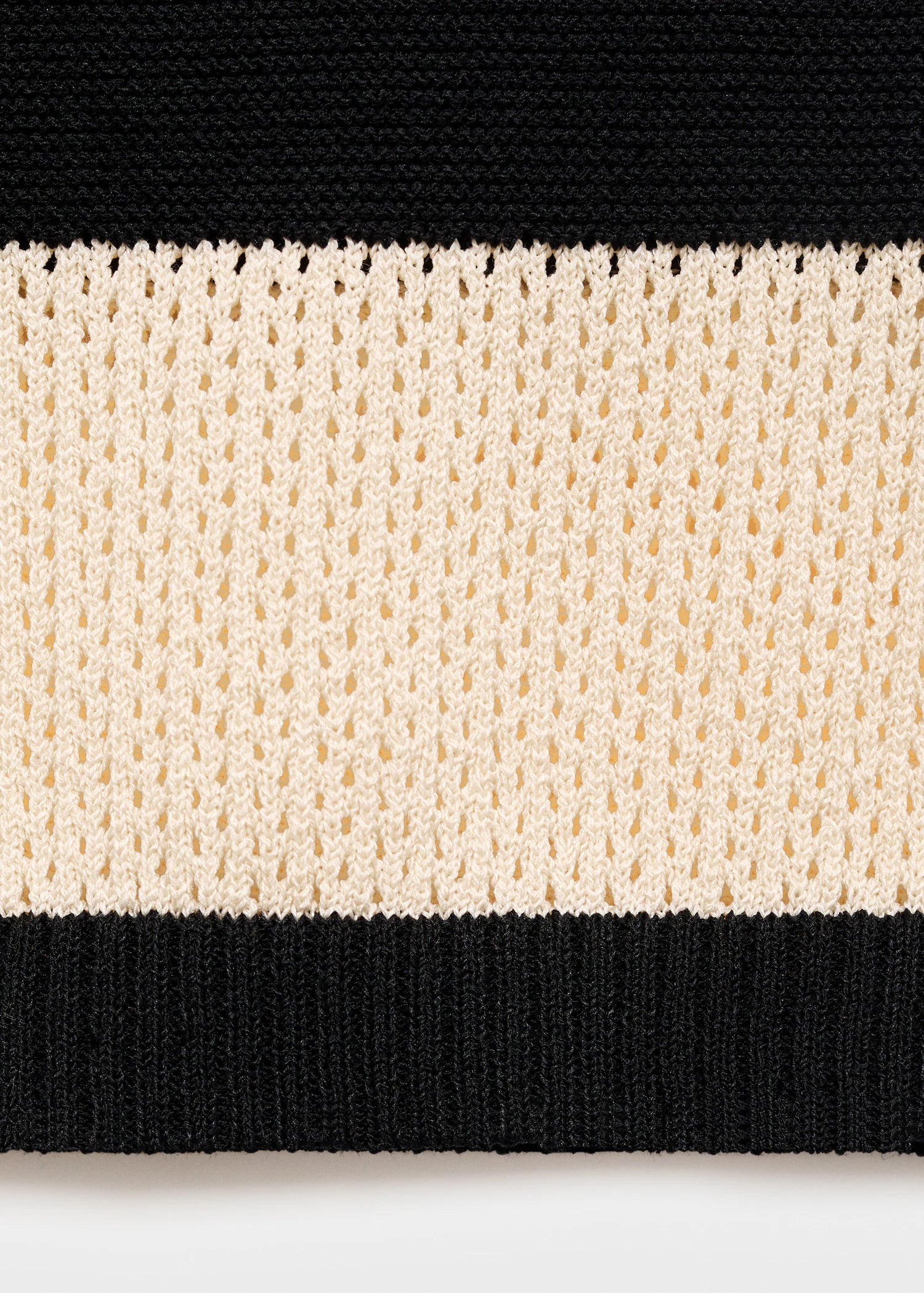 Knitted V Neck Top With Stripes