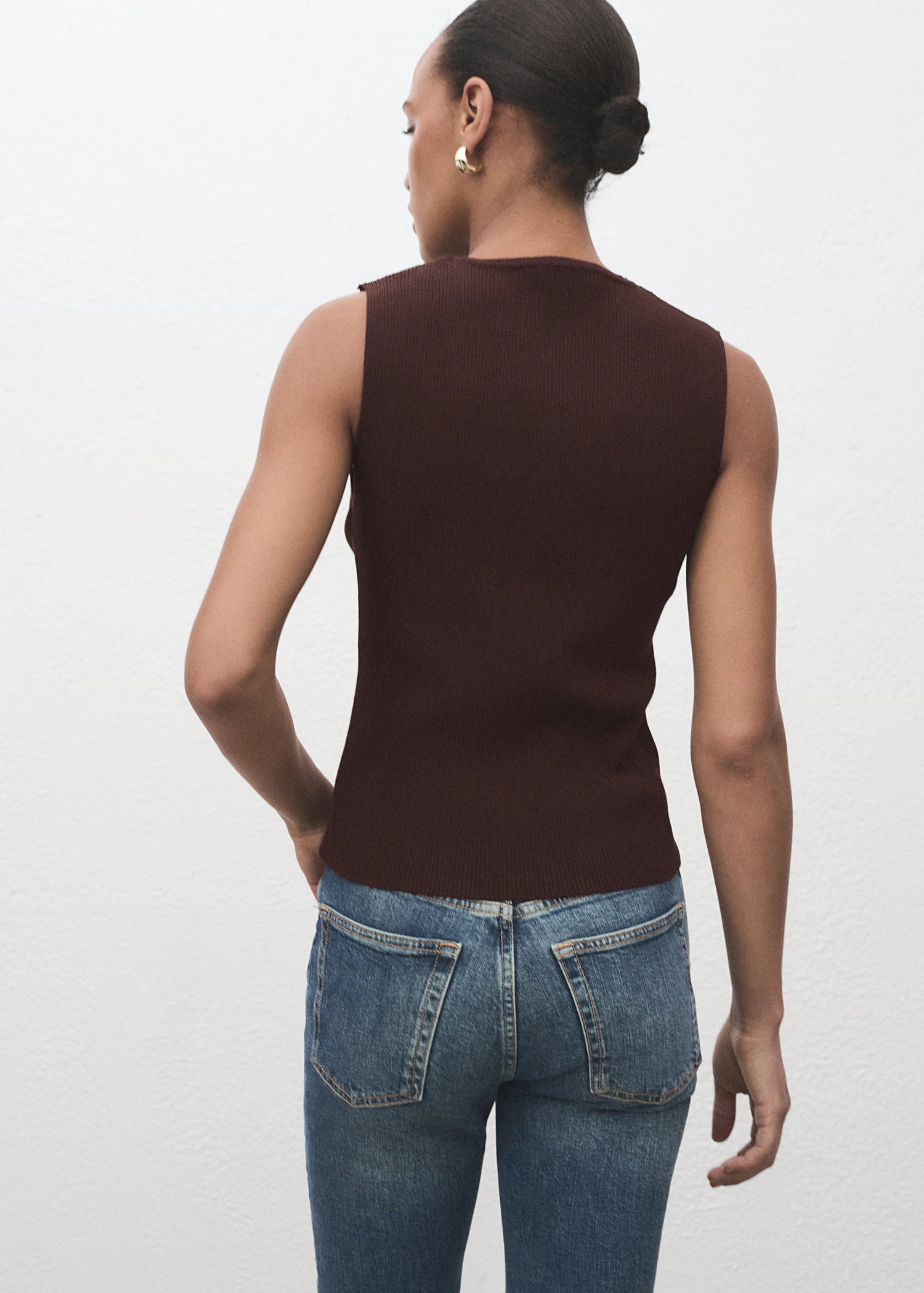 Knitted Waistcoat With Slits