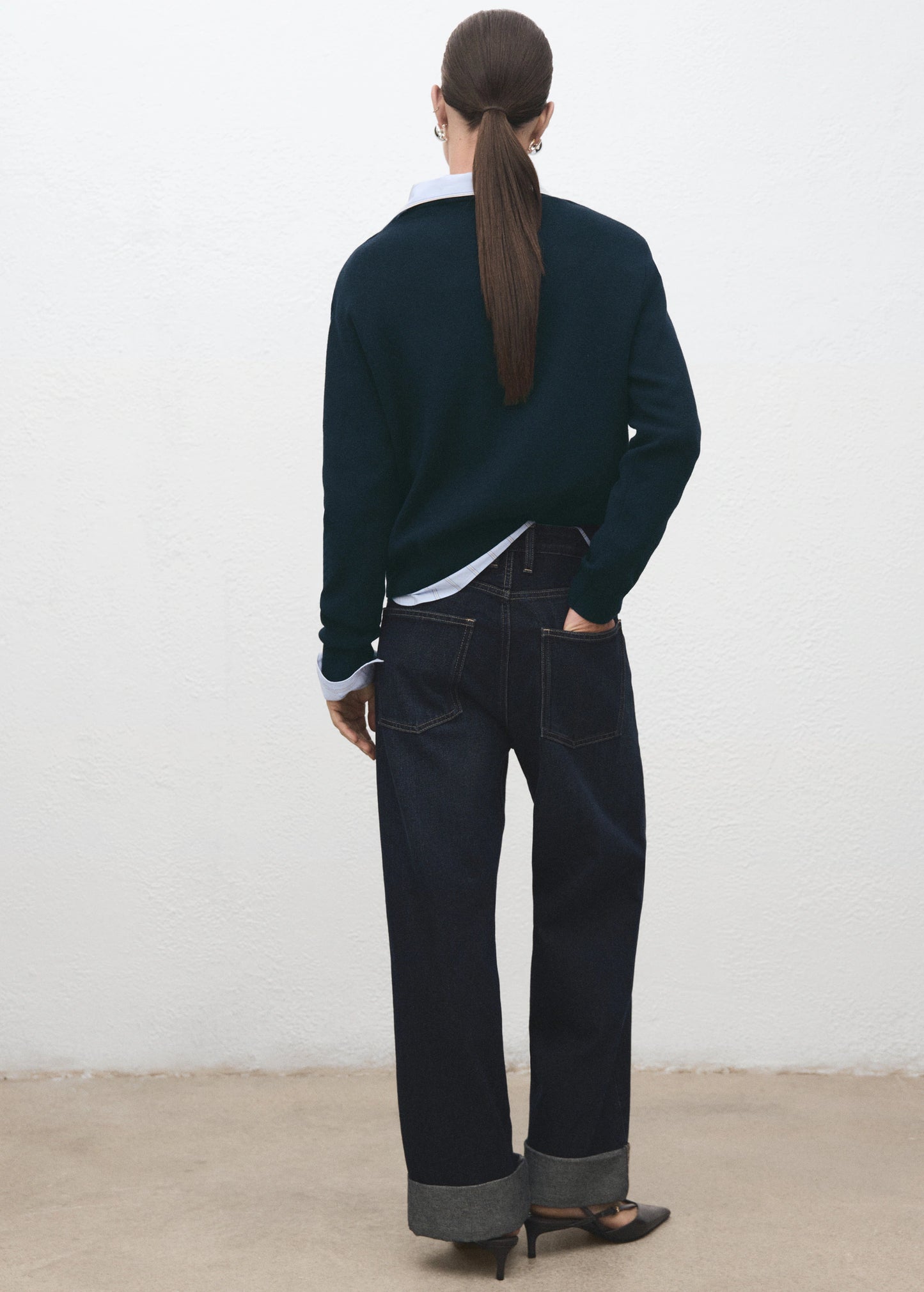 Knitted Wool Blend Sweater