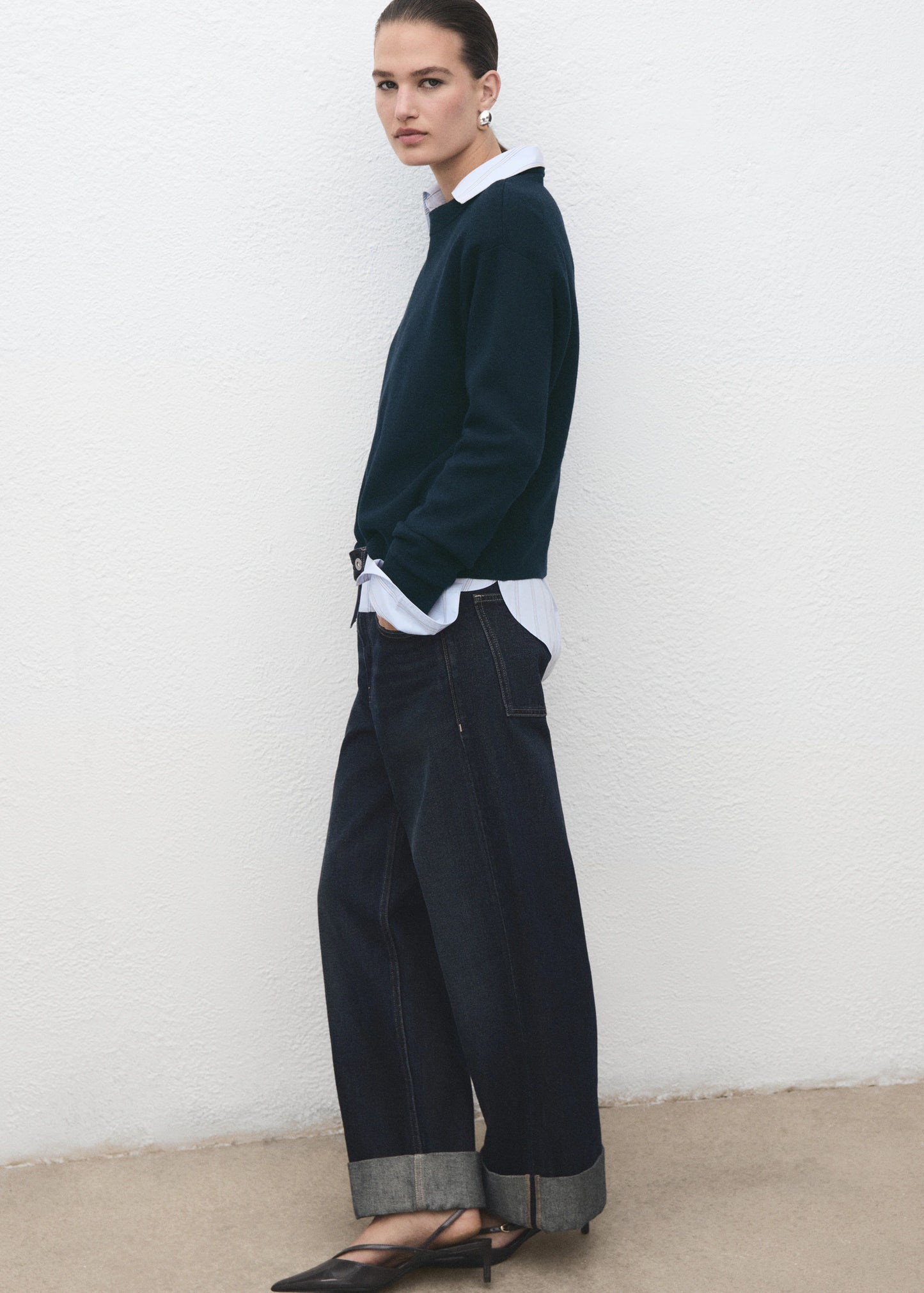 Knitted Wool Blend Sweater