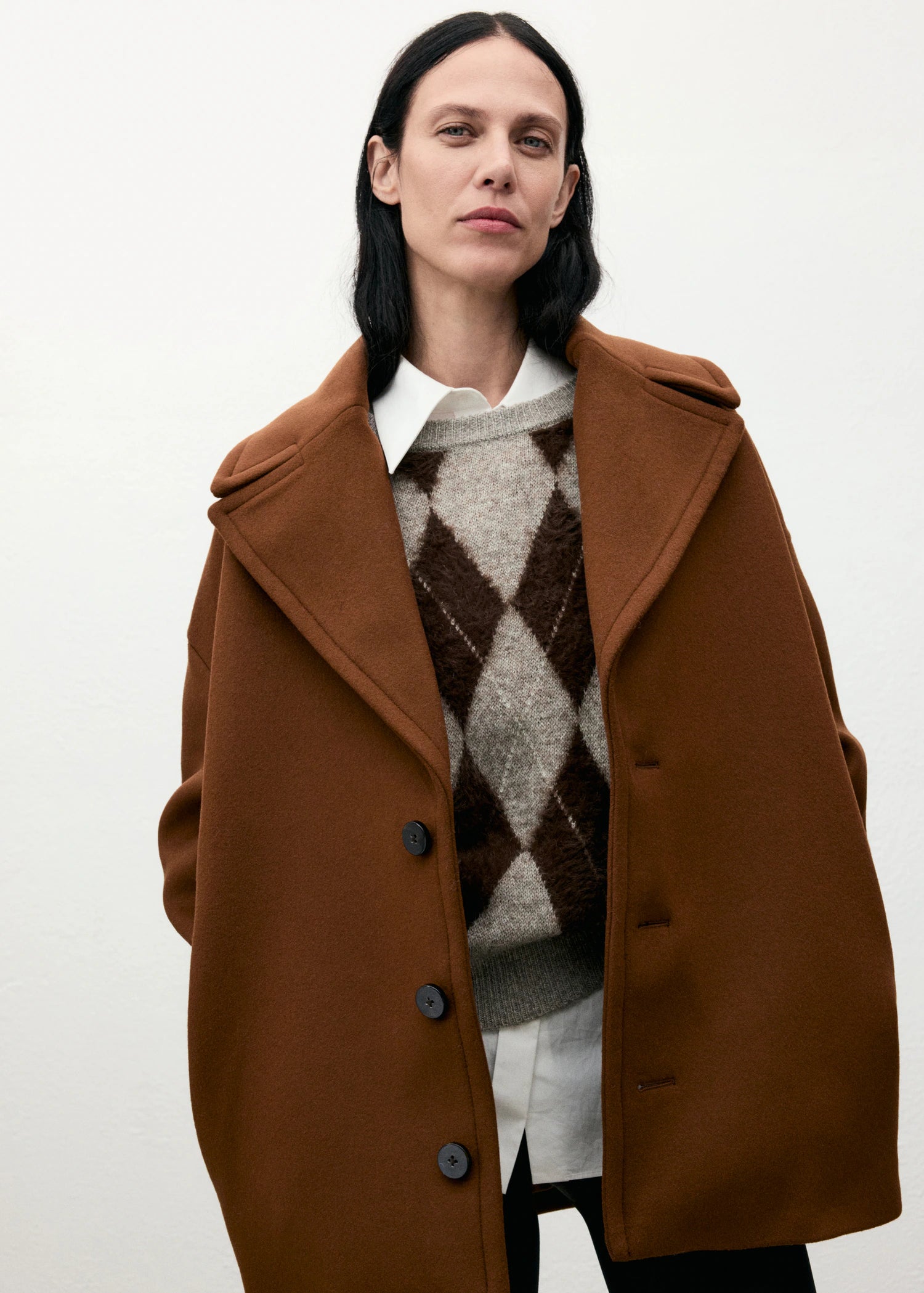 Lapel Manteco Wool Coat