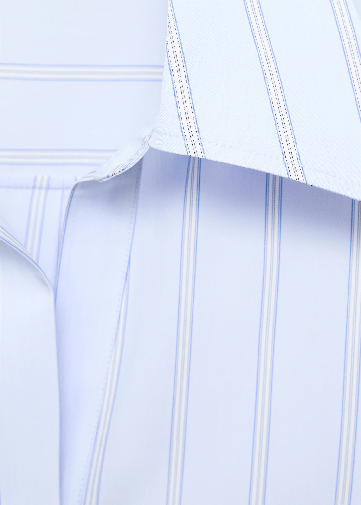 Lapels Striped Shirt