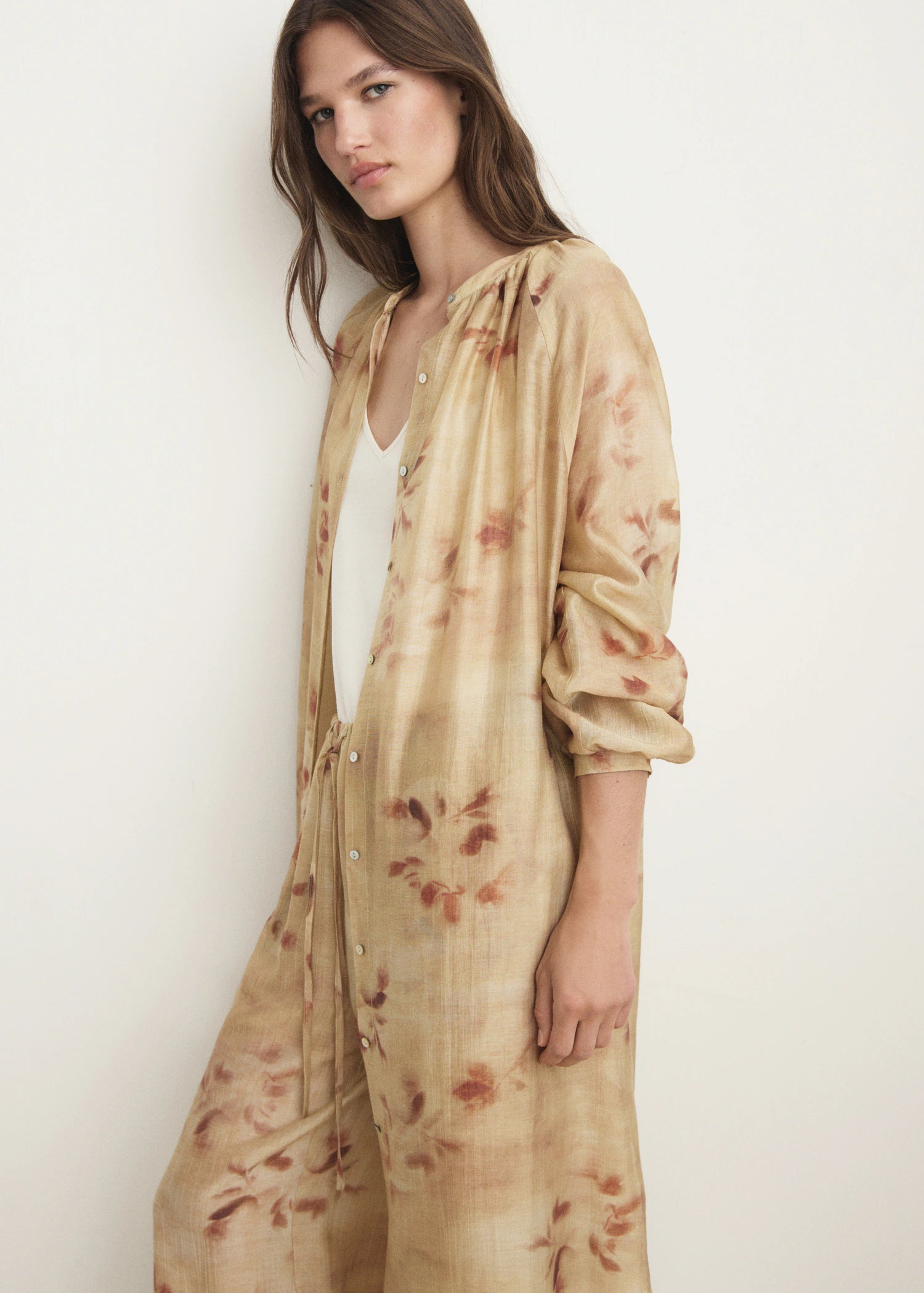 Leaf Print Caftan