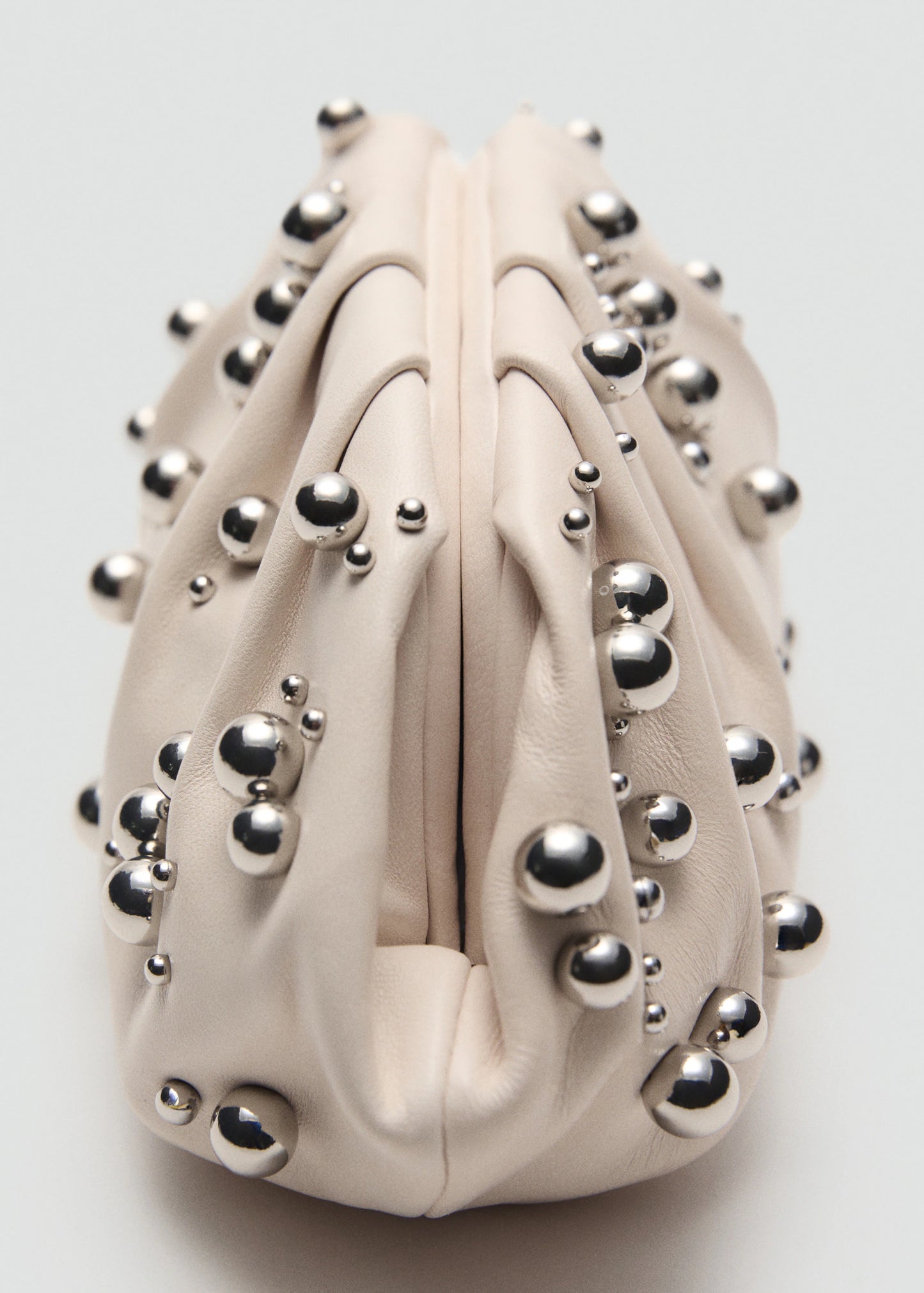 Leather Handbag With Ball Detail