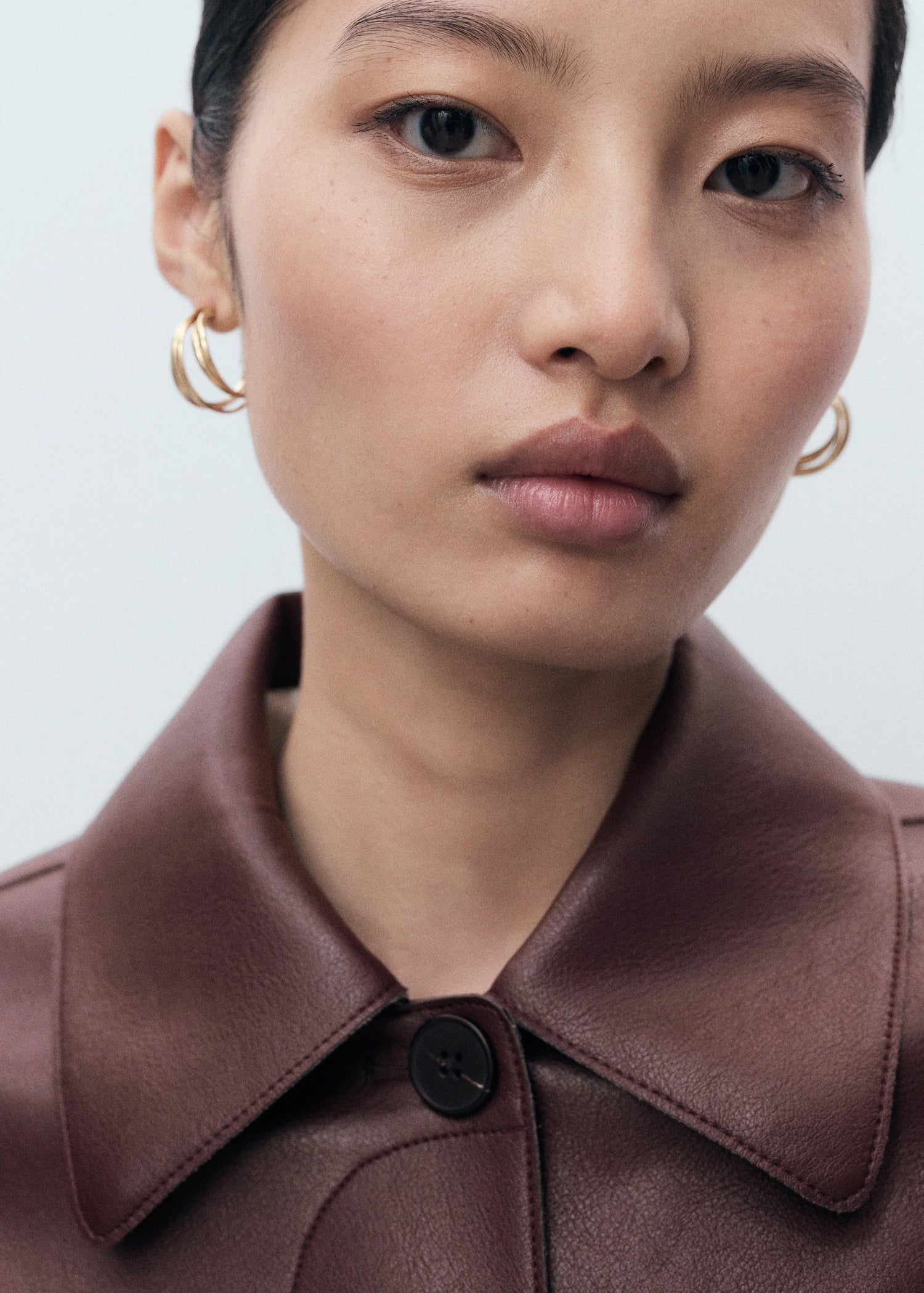 Leather Effect Jacket With Pockets