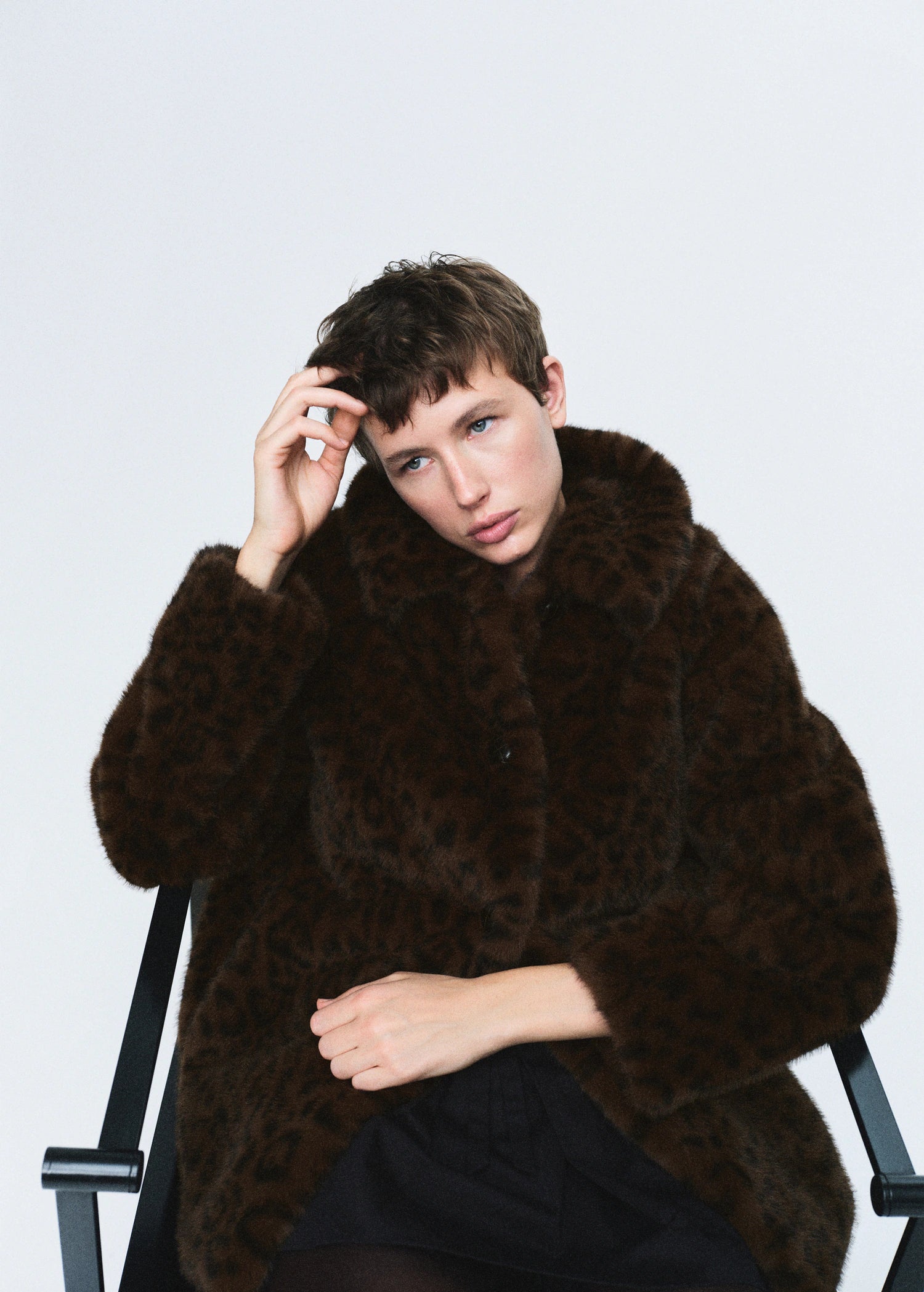 Leopard Fur Effect Coat