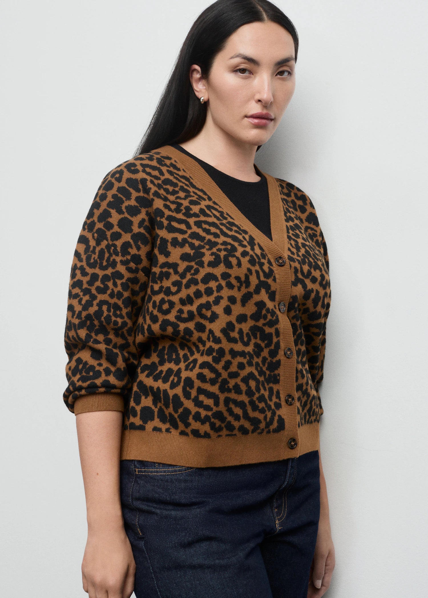 Leopard Knit Cardigan