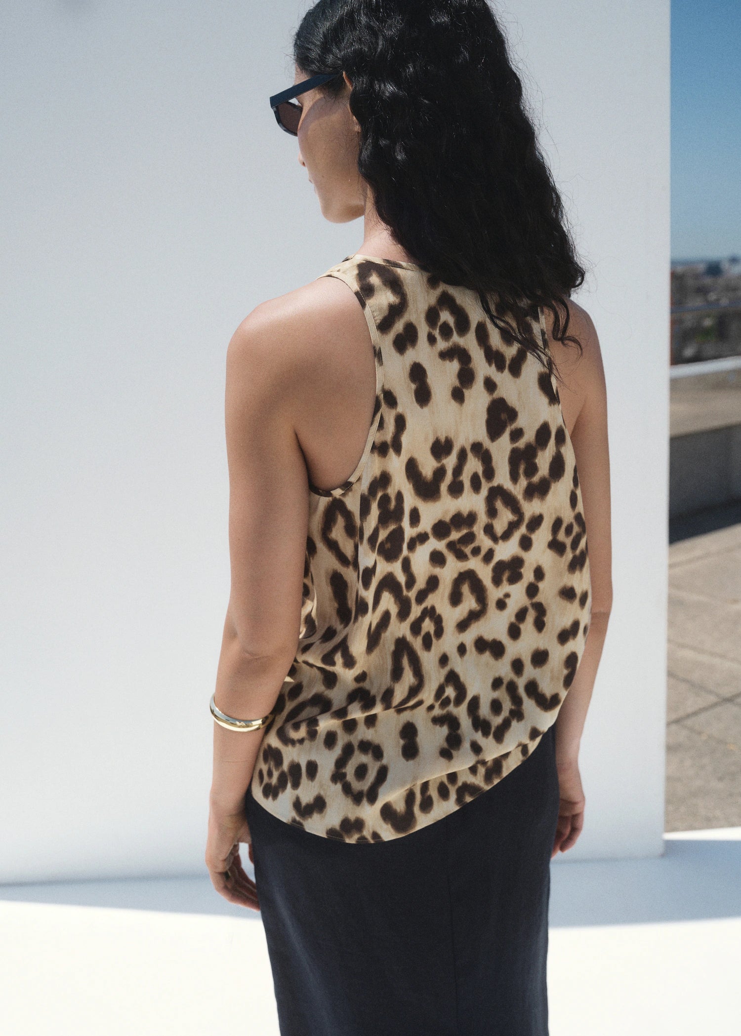 Leopard Print Low Cut Top