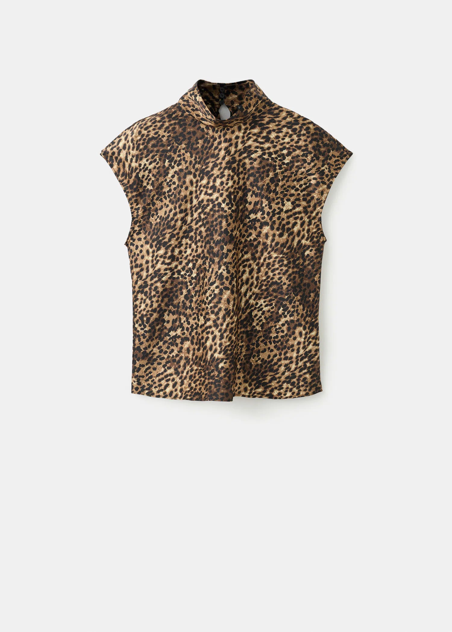 Leopard Print Satin Blouse
