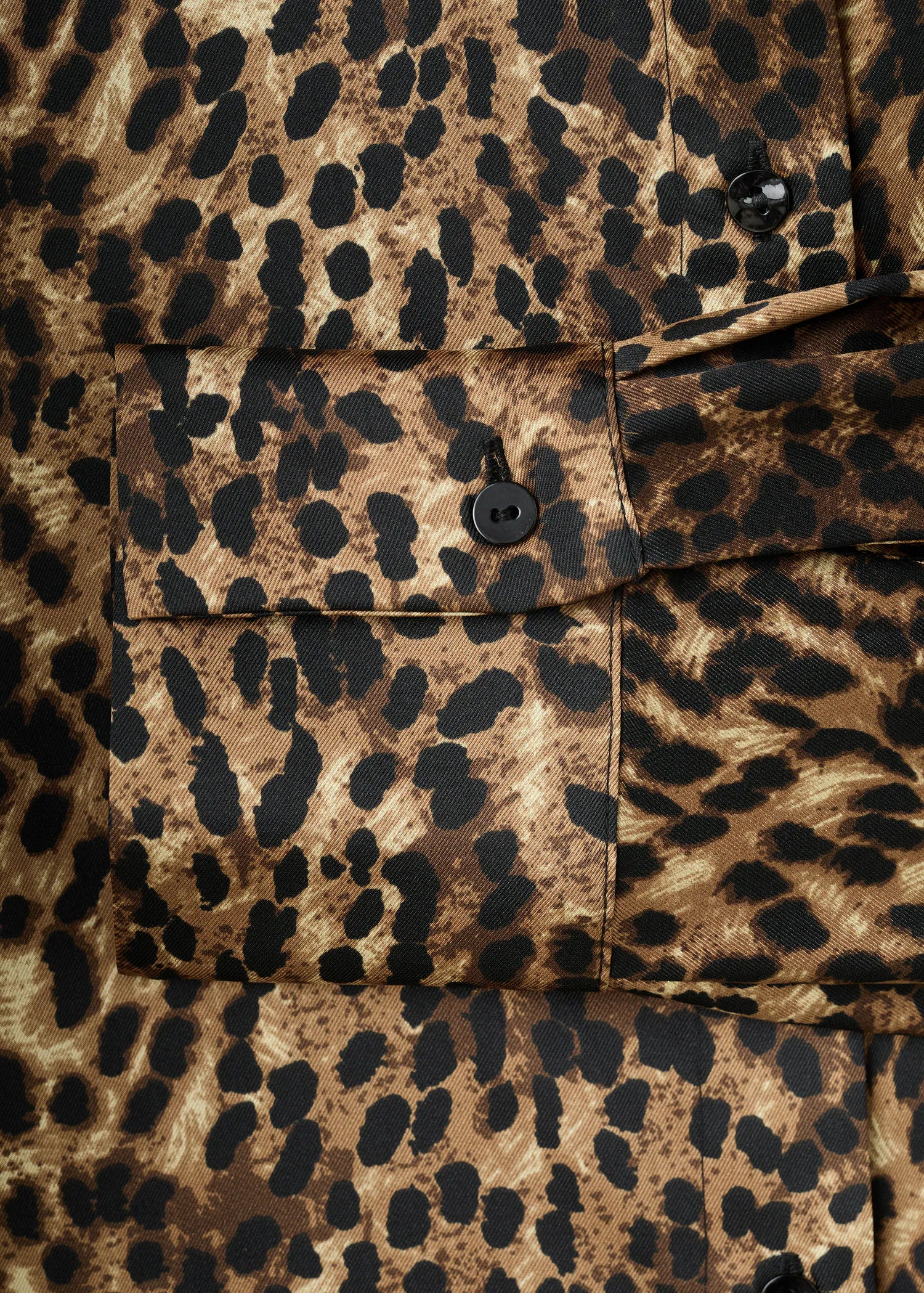Leopard Print Satin Shirt