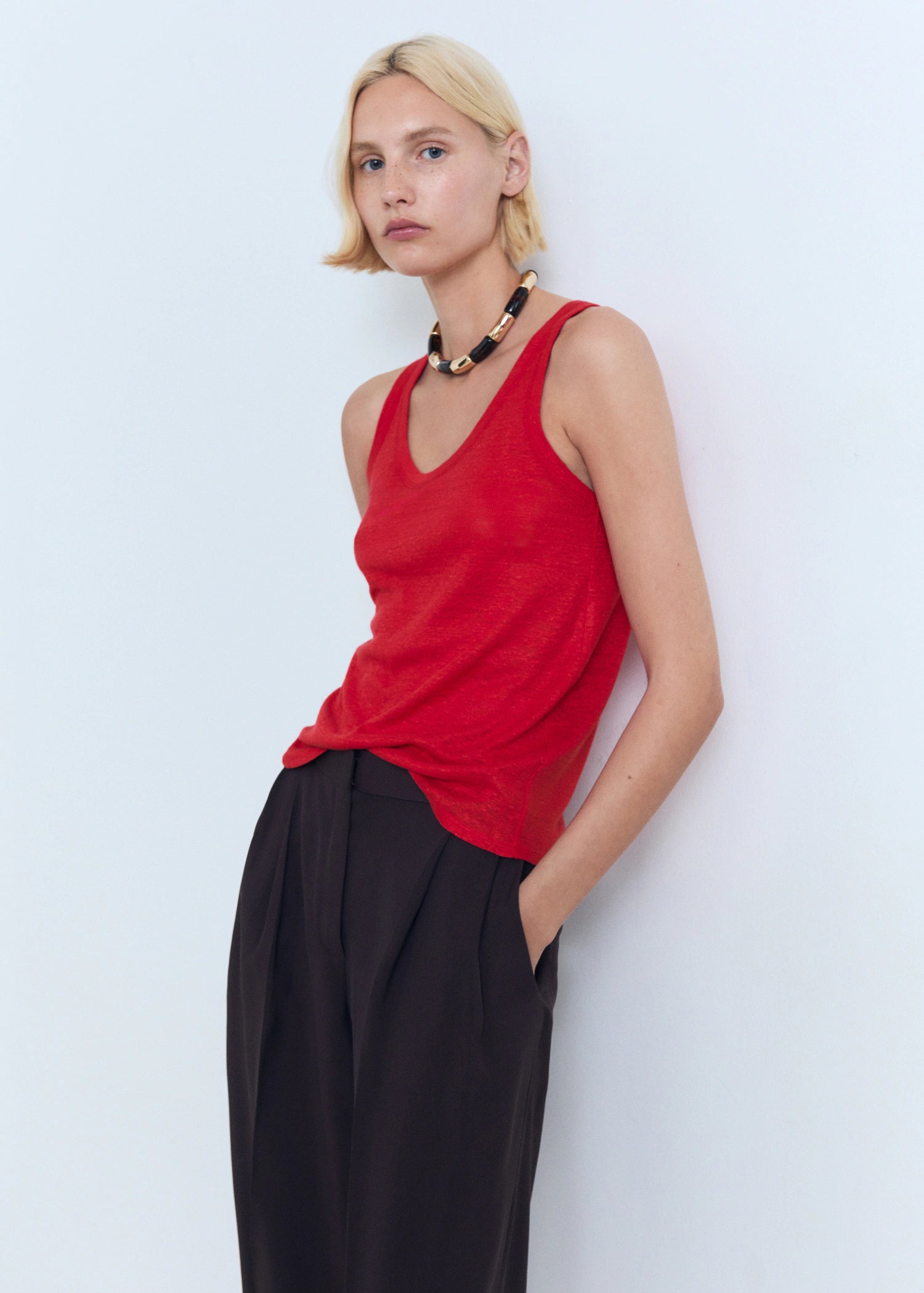 Linen Top With Sleeves