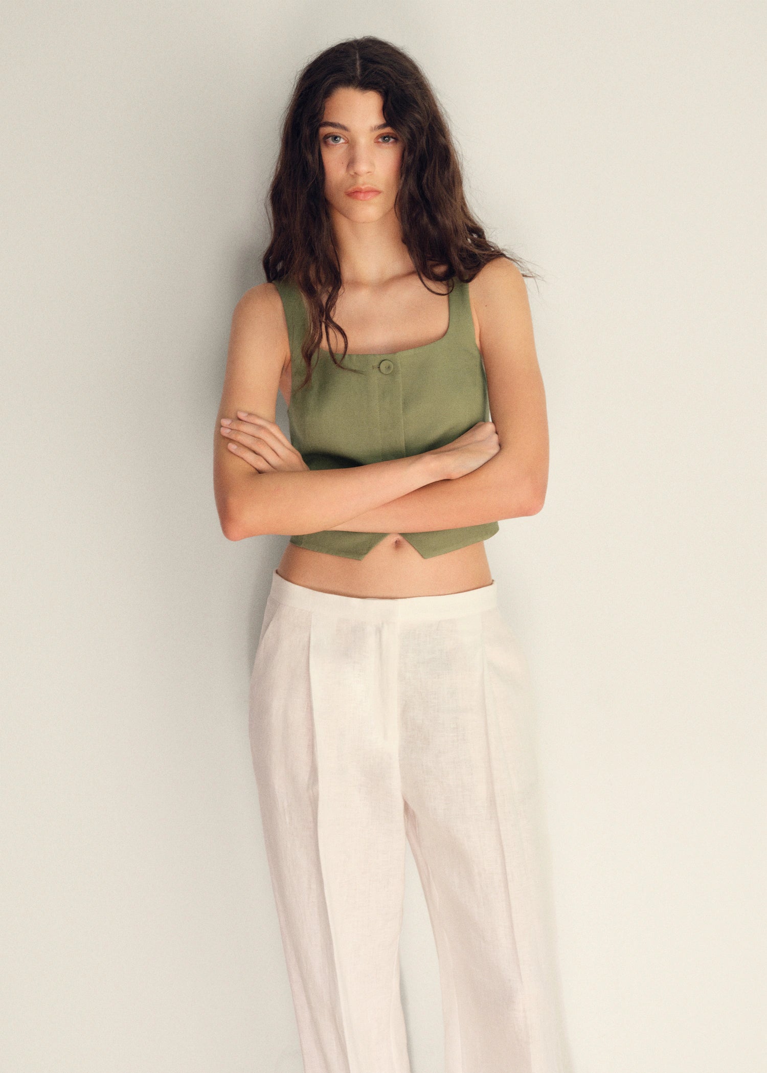 Linen Blend Suit Waistcoat