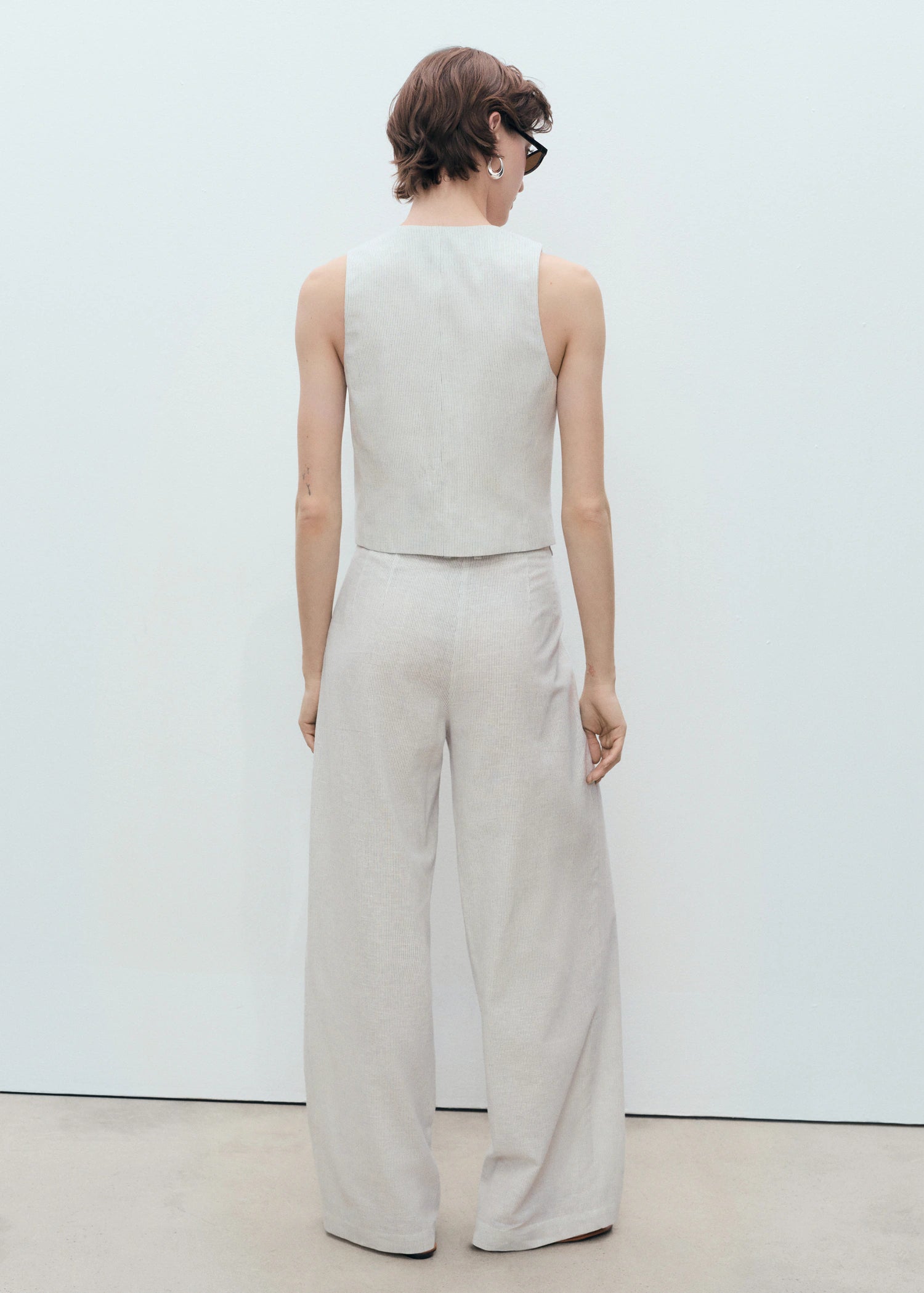 Linen Blend Suit Waistcoat