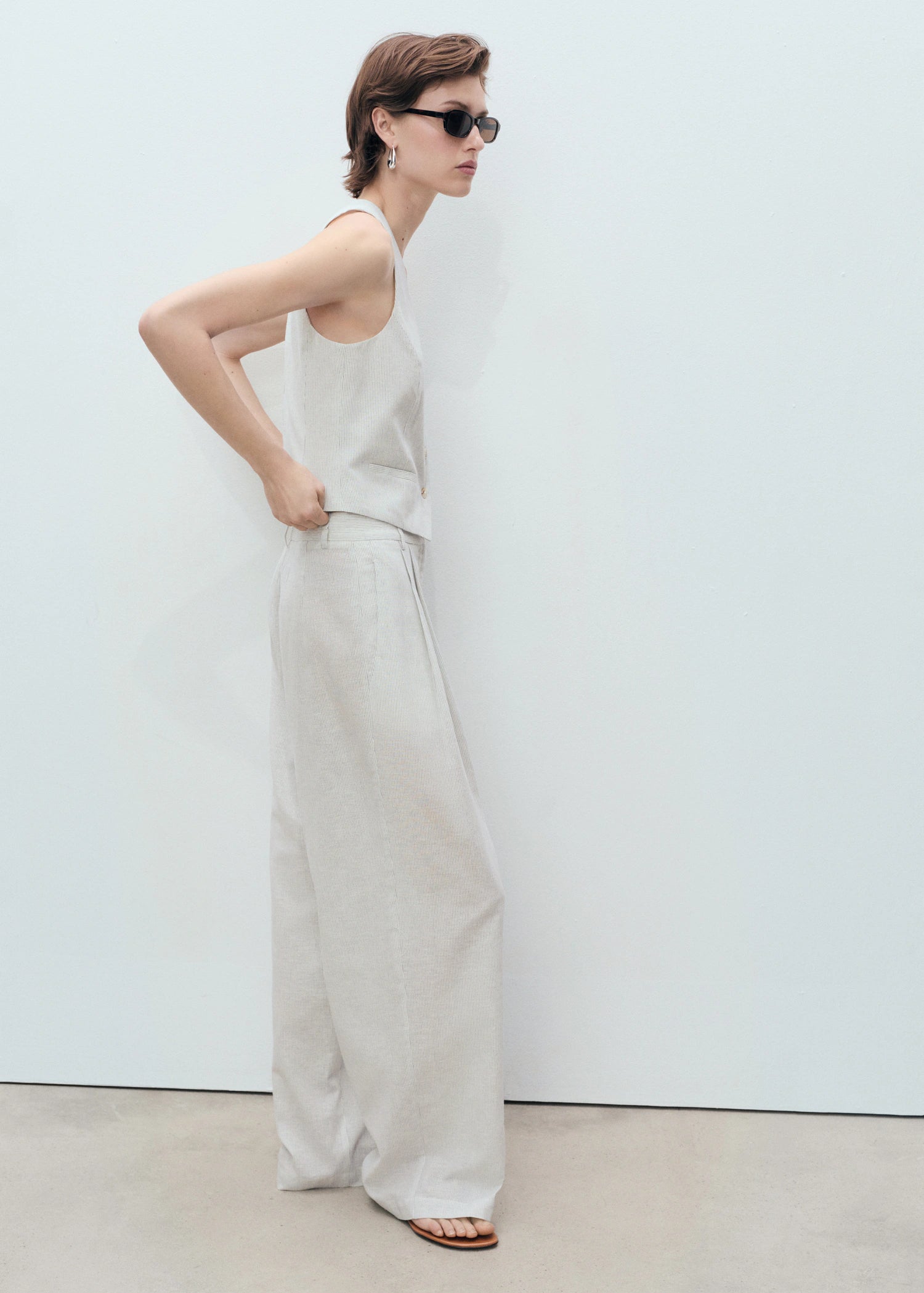 Linen Blend Suit Waistcoat