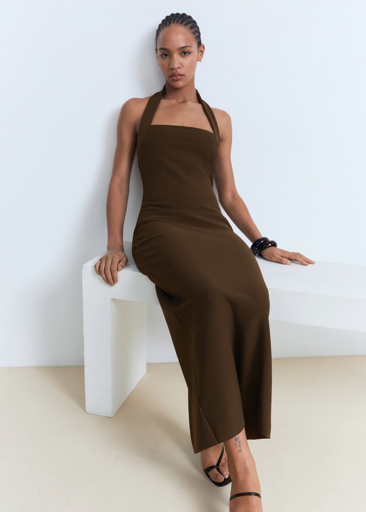 Long Halter Neck Dress