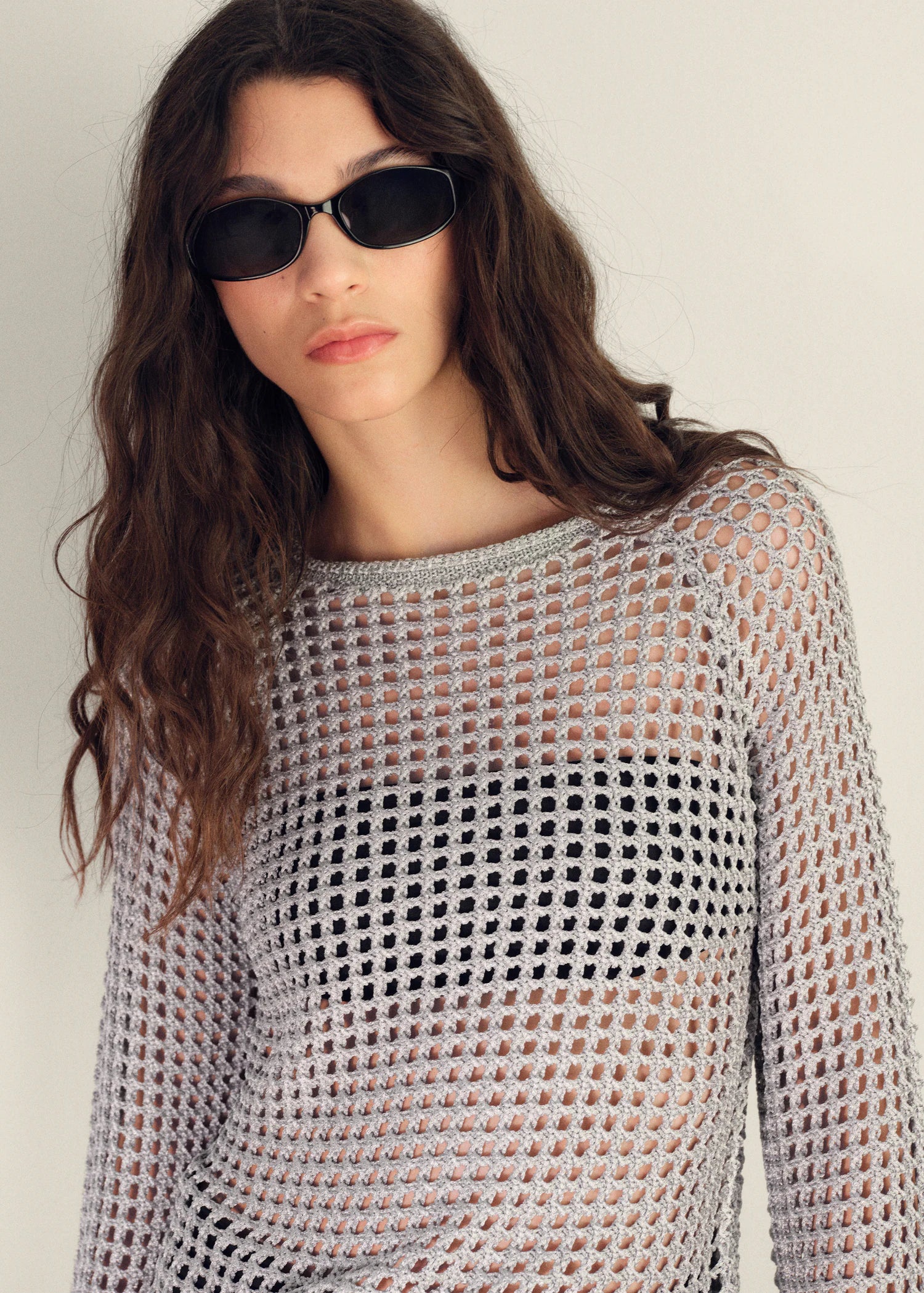 Long Sleeved Crochet Sweater